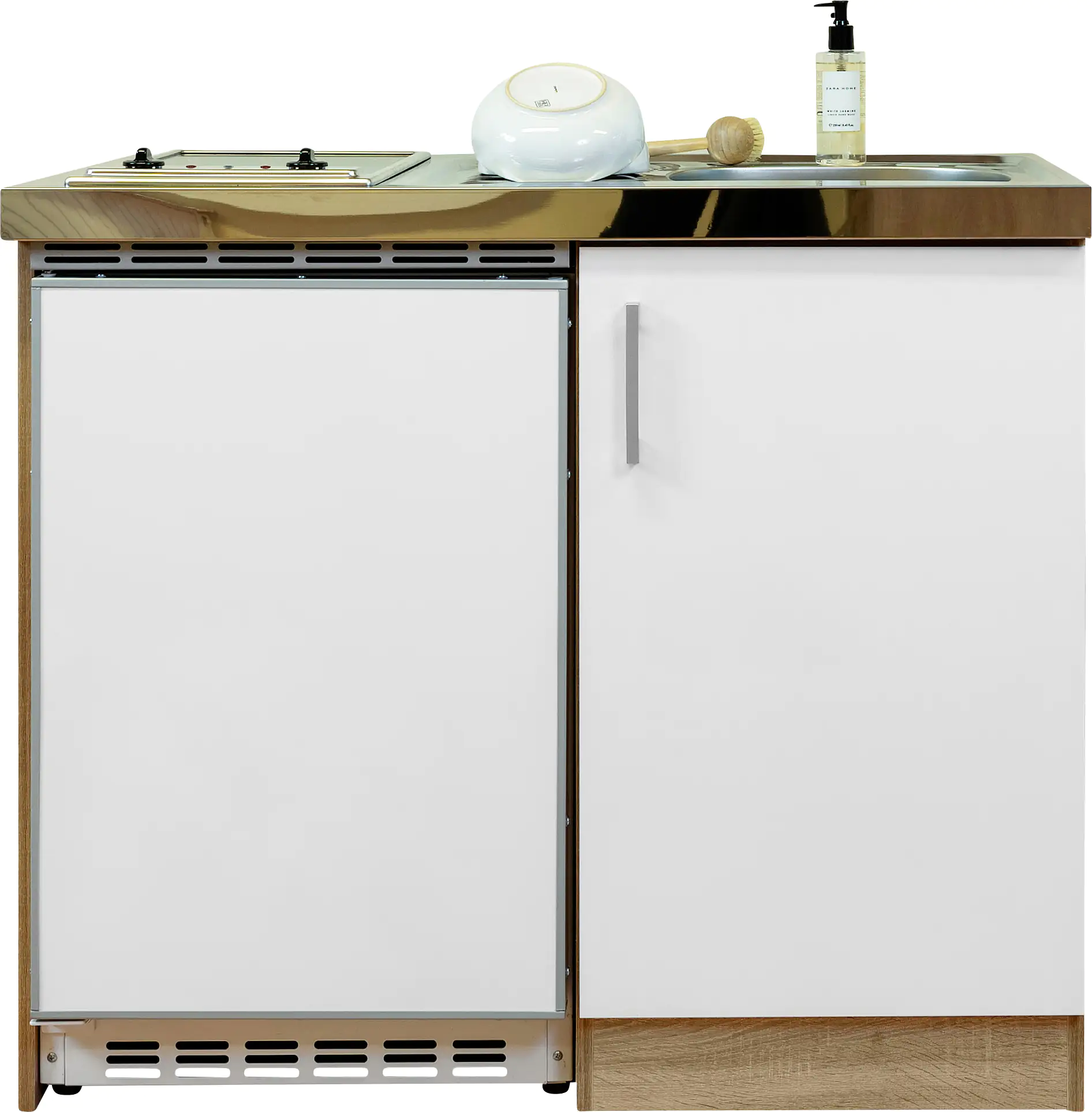 respekta Miniküche 100 - Eiche Sonoma / weiß MK100ESWCS respekta Miniküche 100 - Eiche Sonoma / weiß MK100ESWCS