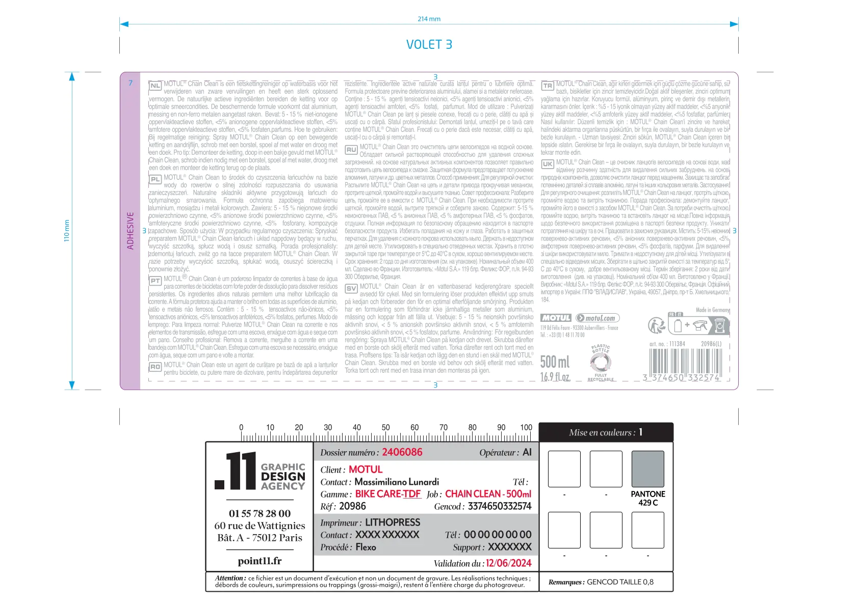 MOTUL Chain Clean Road Kettenreiniger 500 ml MOTUL Chain Clean Road Kettenreiniger 500 ml