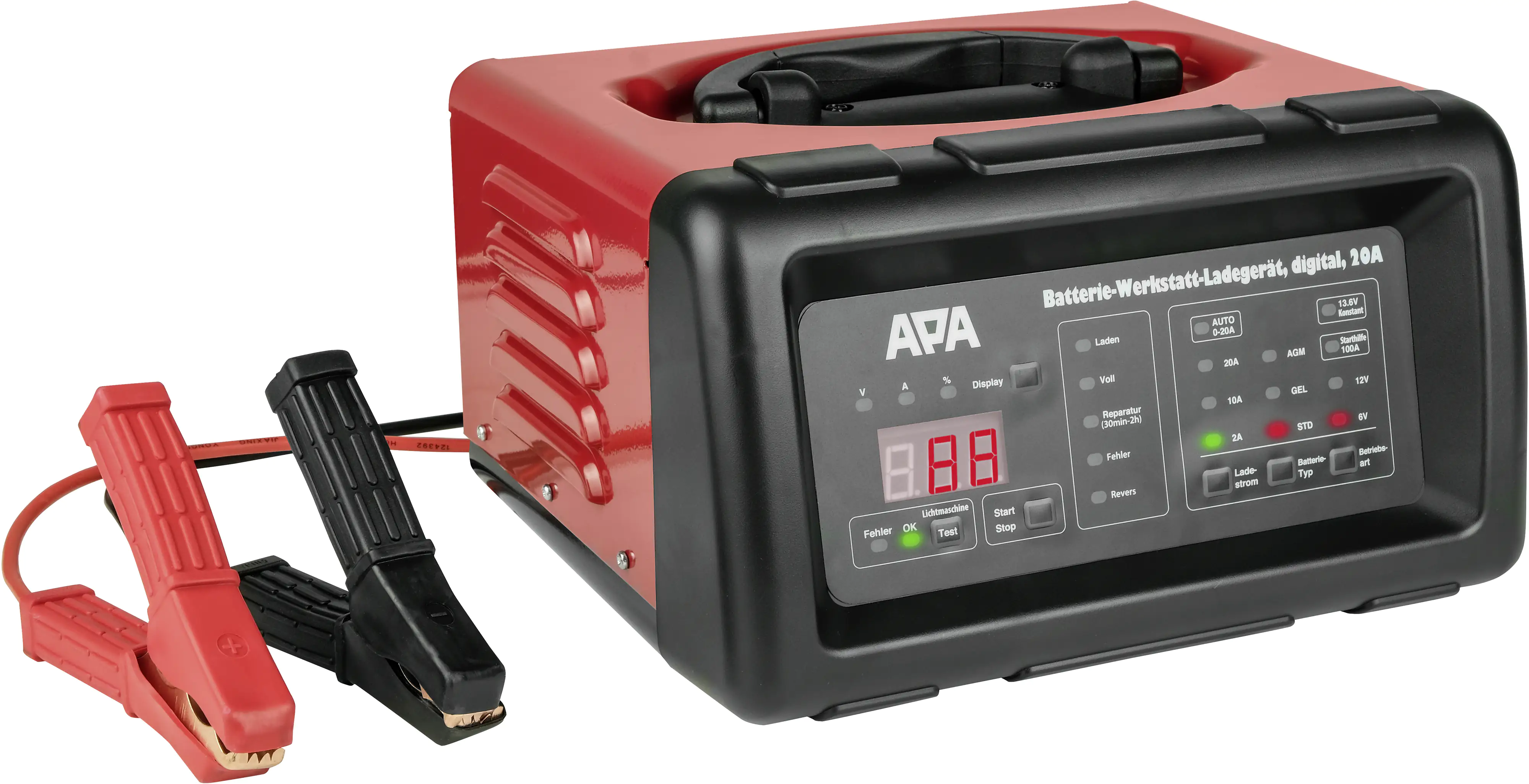 APA Werkstatt-Ladegerät digital 6/12V, 20A APA Werkstatt-Ladegerät digital 6/12V, 20A