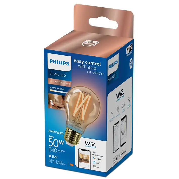 Philips Smart LED Leuchtmittel Tunable White Amber A60 E27 Birnenform 7 W Philips Smart LED Leuchtmittel Tunable White Amber A60 E27 Birnenform 7 W