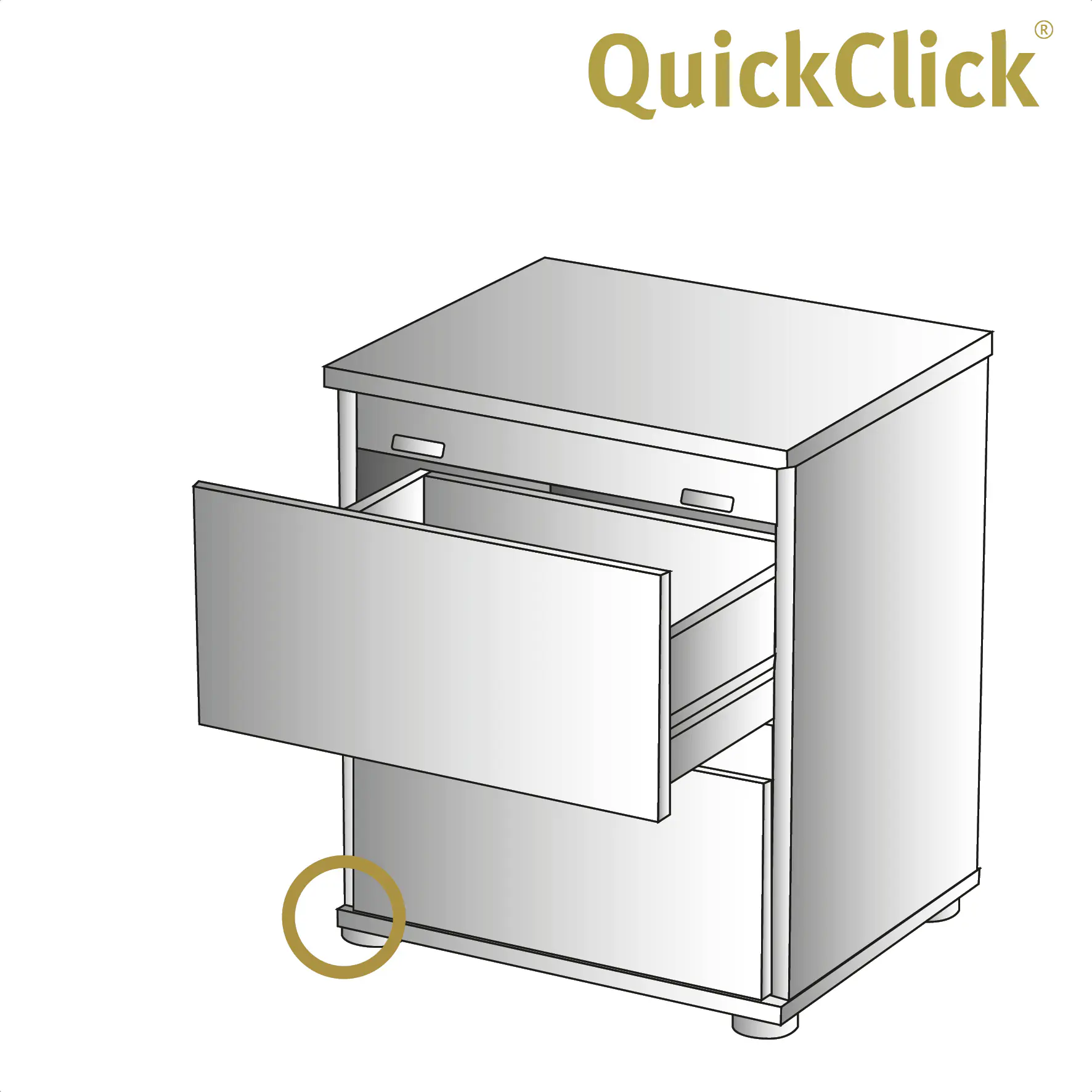 Wagner Möbelfuß Justus Duo QuickClick Kunststoff Ø 4 x 2 cm schwarz - 4 Stück Wagner Möbelfuß Justus Duo QuickClick Kunststoff Ø 4 x 2 cm schwarz - 4 Stück