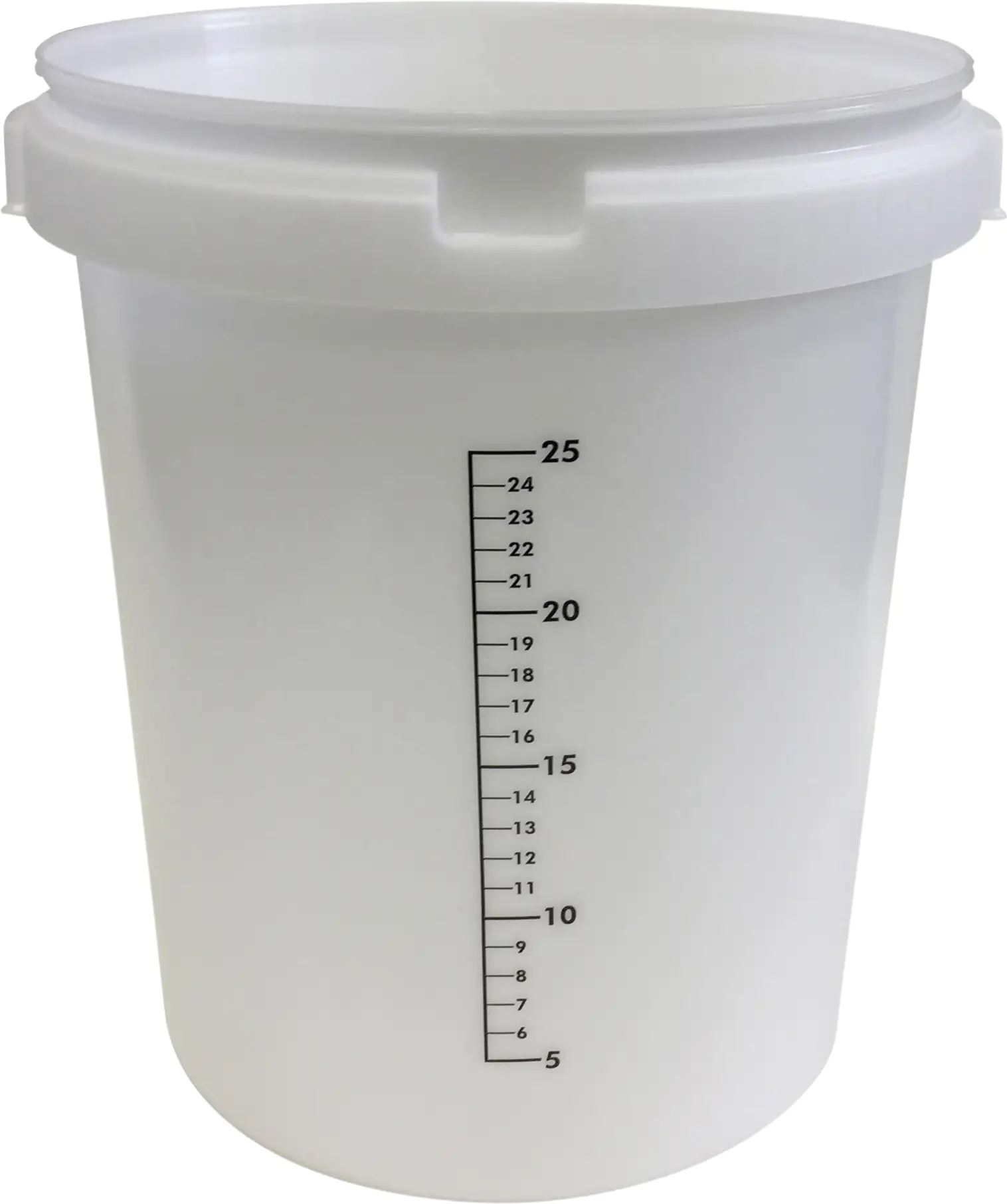 Anmischeimer 30 l Kunststoff, transparent, L-Skala