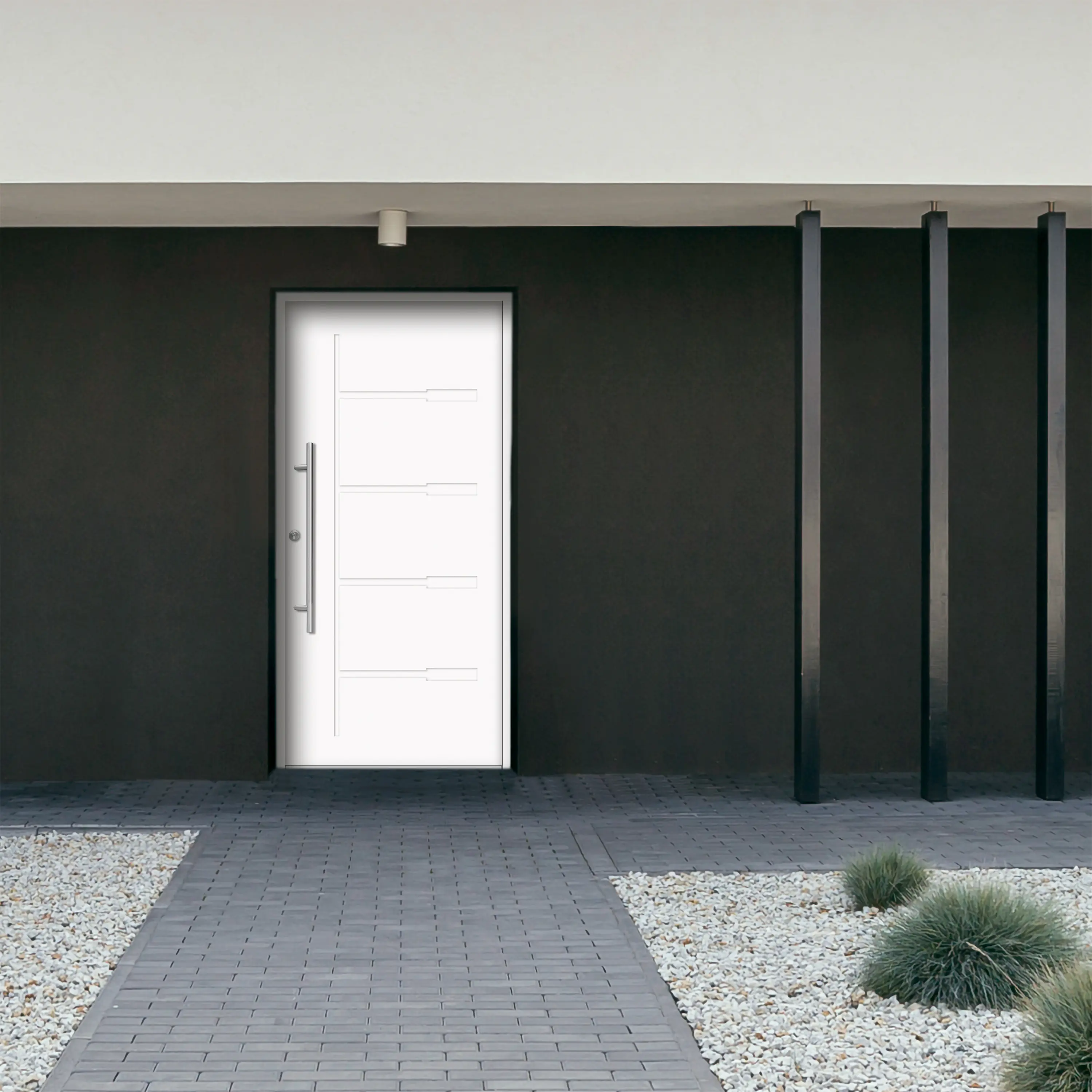 Splendoor Haustür Passivedoor Premium H1 Weiß DIN Links 100 x 210 cm