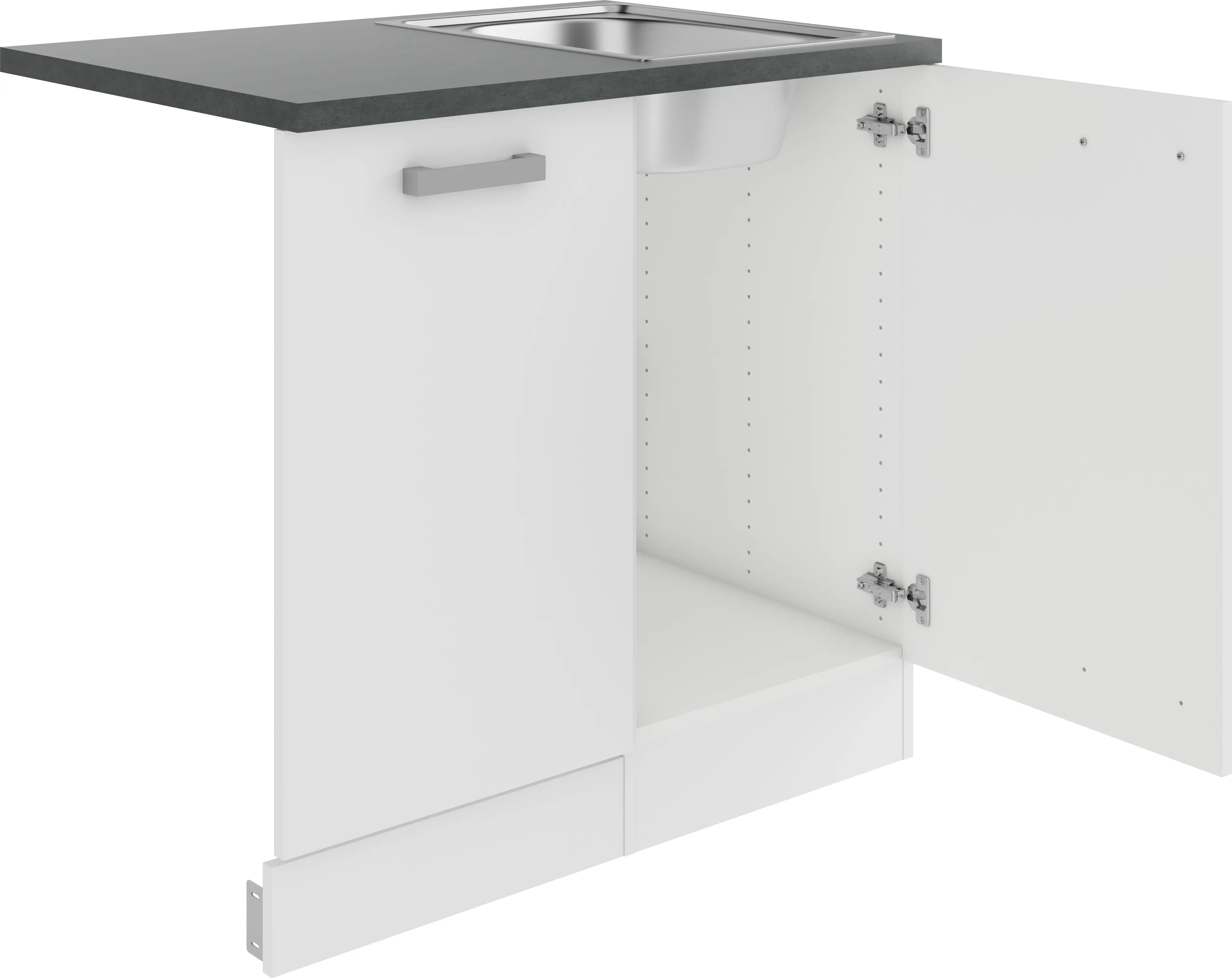 Optifit Spüle mit Unterschrank-Set Oslo 214 weiß 90 cm