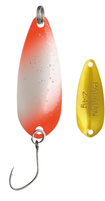 Paladin Angelköder Spoon Asgard 1,6 g UV rot/weiß/gold/glitzer