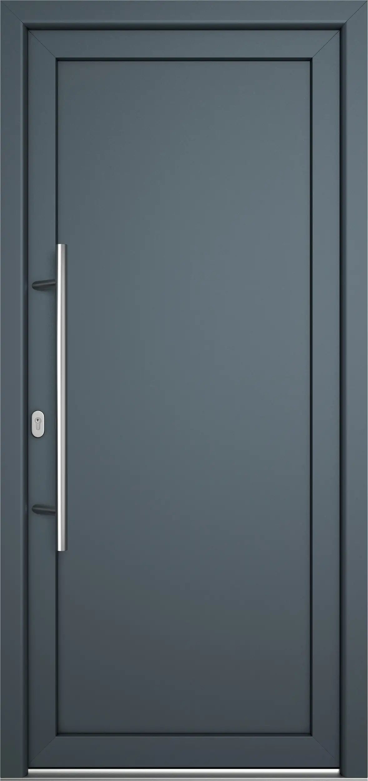 Meeth Haustür Signum PVC Exclusiv PVC Modell 01 98 x 200 cm, DIN links, weiß/titan