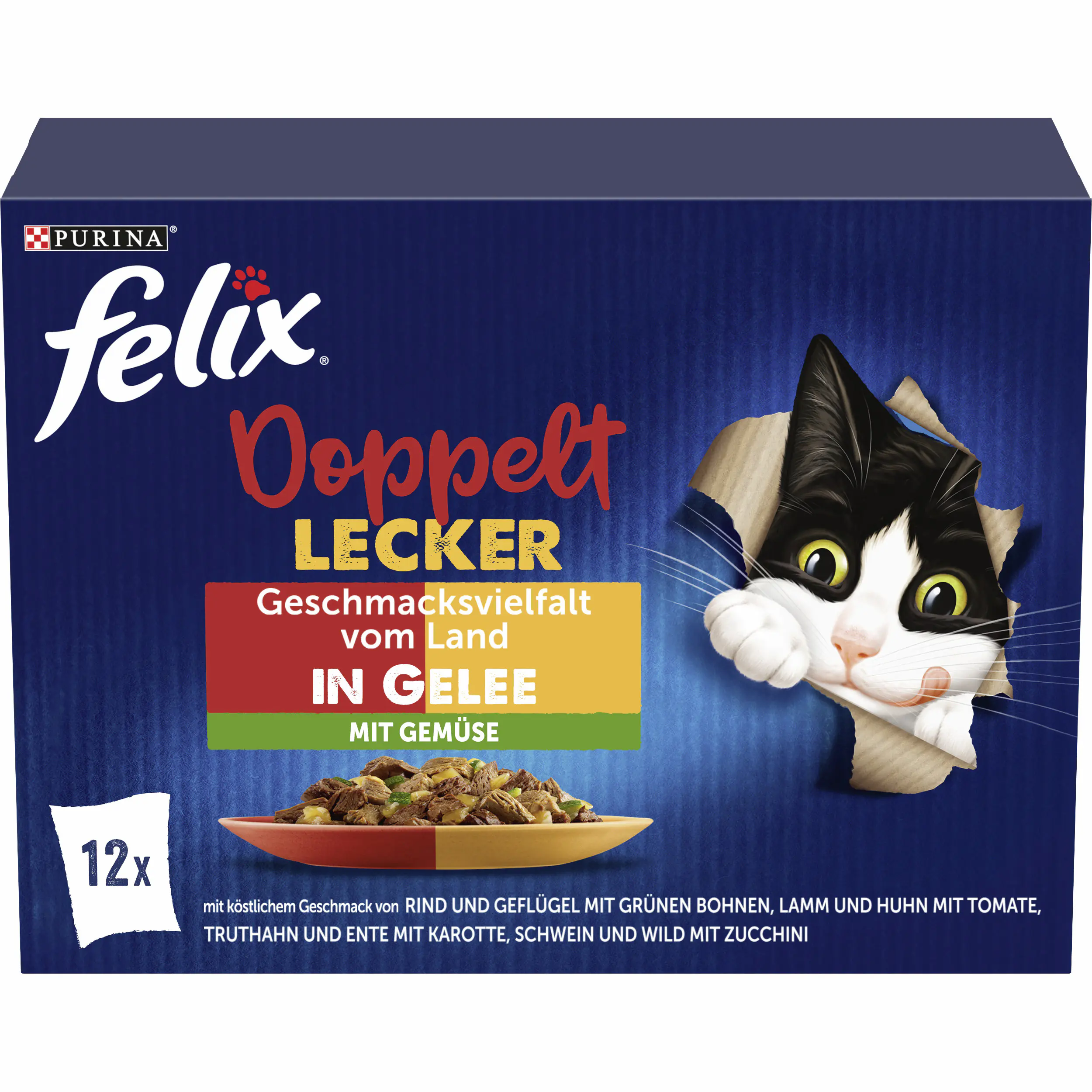 Felix So gut wie es aussieht Doppelt Lecker Rind & Geflügel 12x 85g
