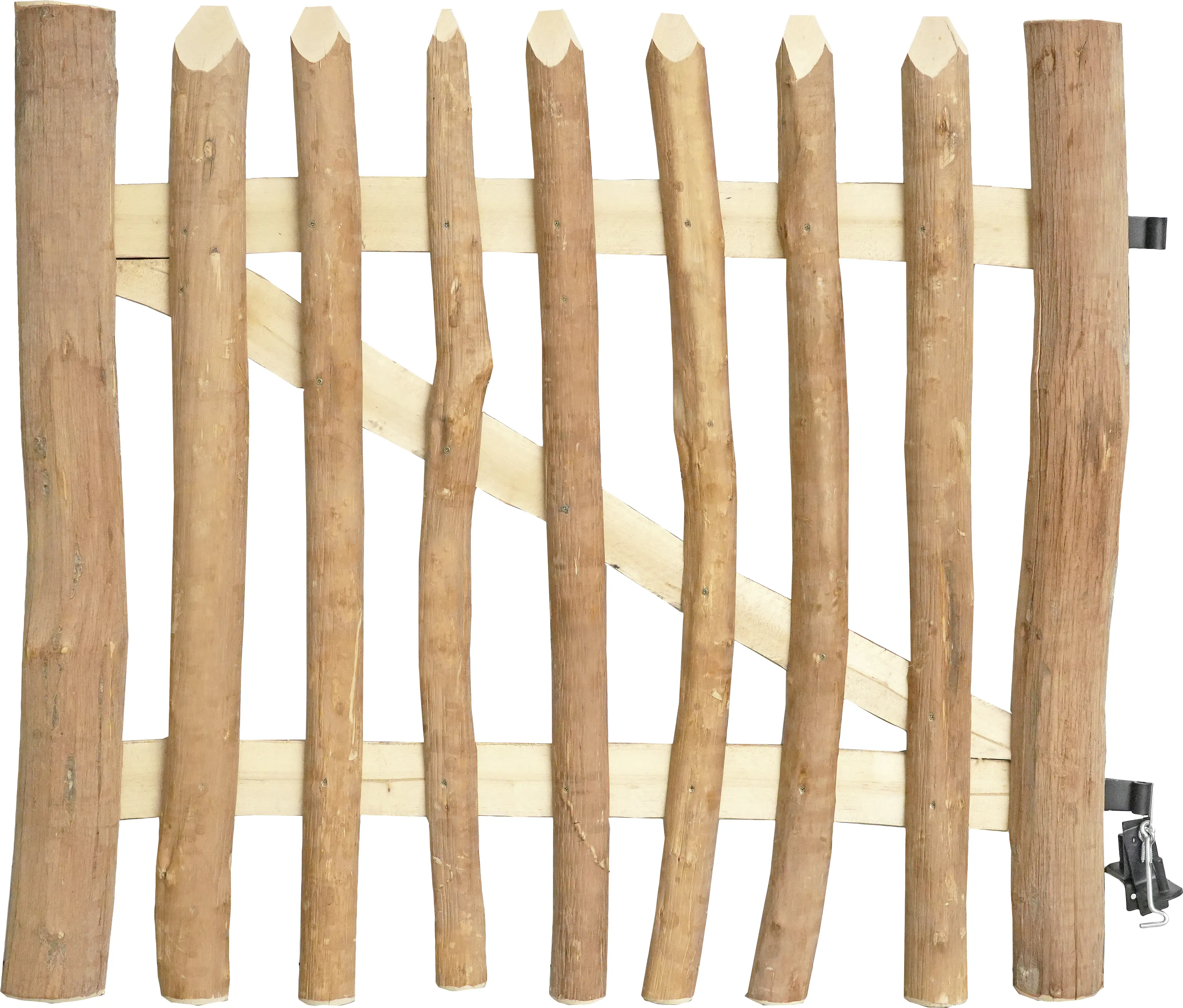 Staketenzauntor Haselnuss 100 x 90 cm inkl. Beschlag