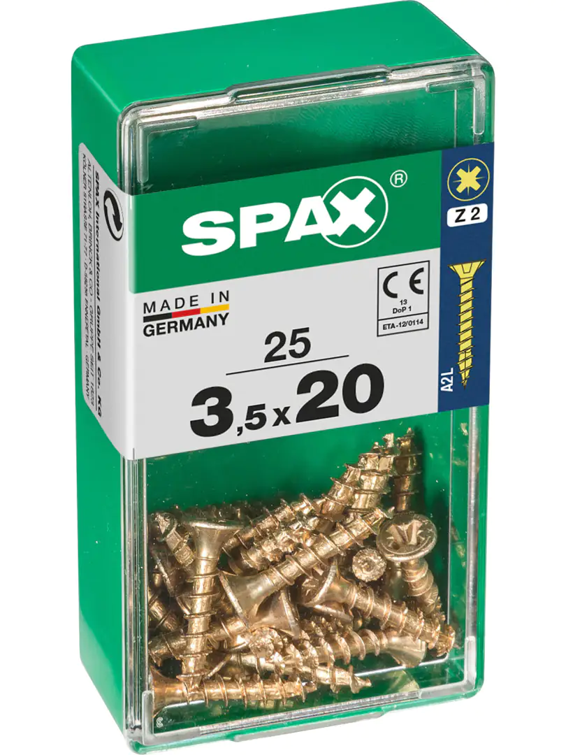 Spax Universalschrauben 3.5 x 20 mm PZ 2 - 25 Stk.