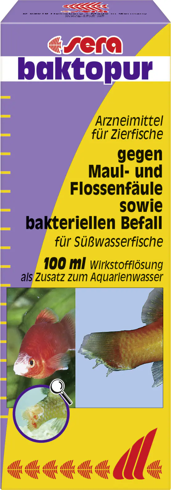 Sera Arzneimittel für Fische  Maul- und Flossenfäule Aquarienwasser 100 ml