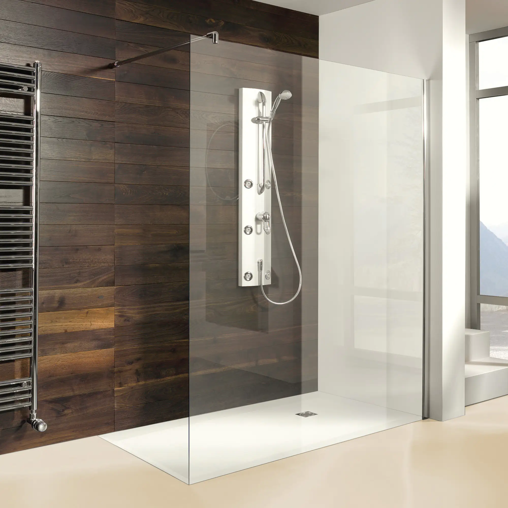 Breuer Entra Dusch-Seitenwand 120 cm chrom Klarglas hell + CER+ Breuer Entra Dusch-Seitenwand 120 cm chrom Klarglas hell + CER+