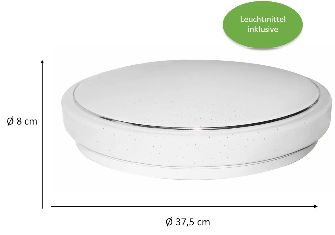 Primaster LED Deckenleuchte Seattle 37,5 x 8 cm weiß