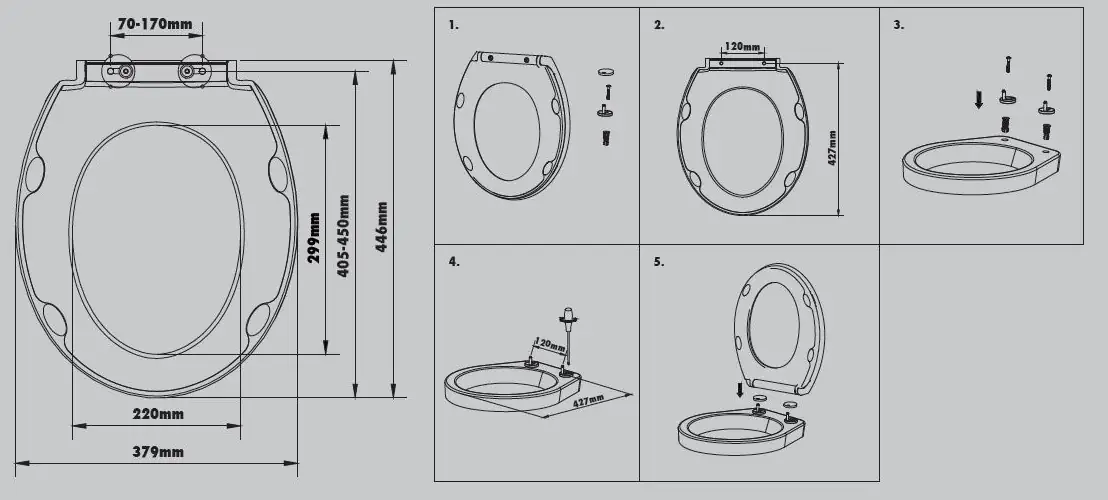 Primaster WC-Sitz mit Absenkautomatik Calgary weiß Primaster WC-Sitz mit Absenkautomatik Calgary weiß