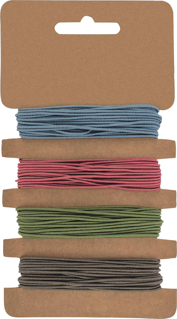 Glorex Gummibänder 4 x 3 m, Ø 1 mm