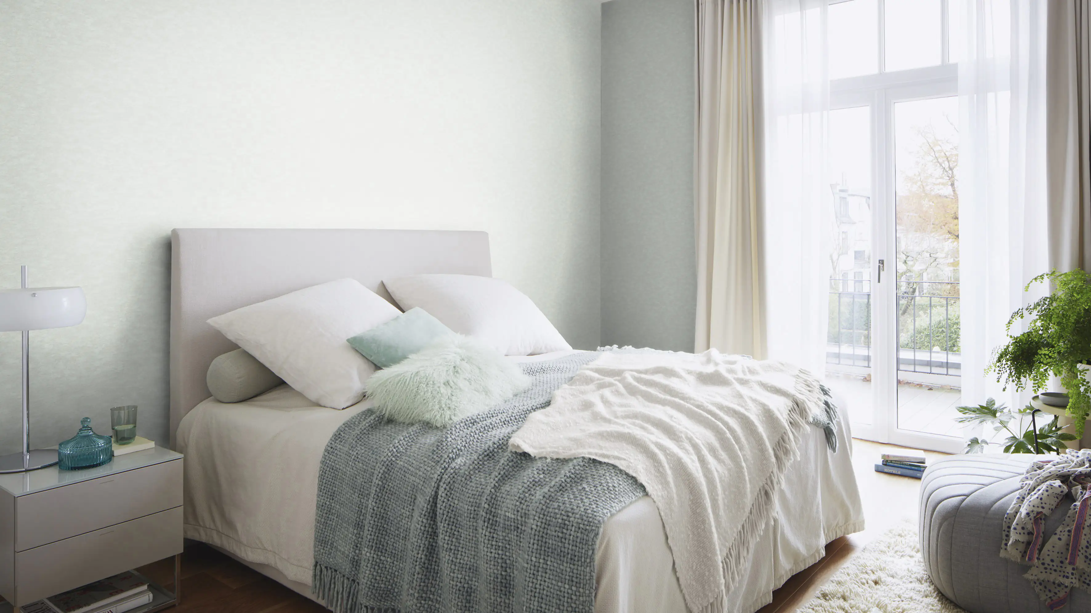 Rasch Vliestapete 420630 Saphira uni blau 10,05 x 0,53 m