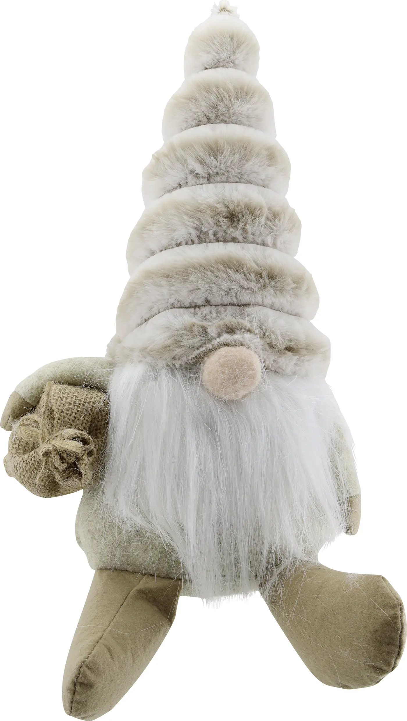 Dekofigur Wichtel aus Filz 31 cm beige/weiß