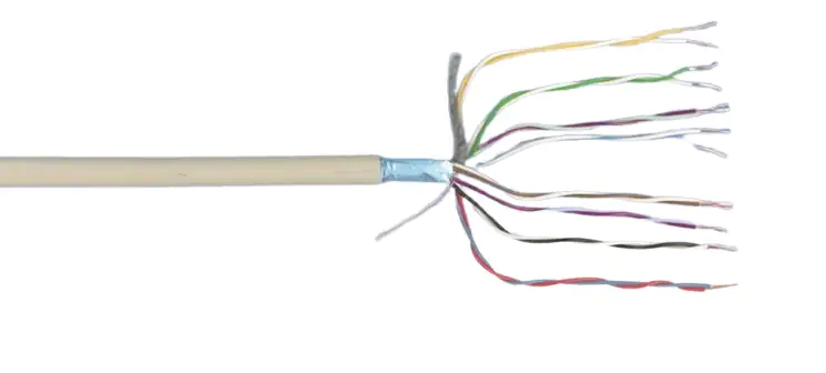 Telefonkabel JY(St)Y 2 x 2 x 0,6 - 10 Meter, grau