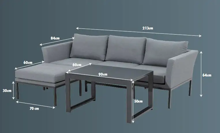 Primaster Lounge Set Arona mit Sunbrella Bezug