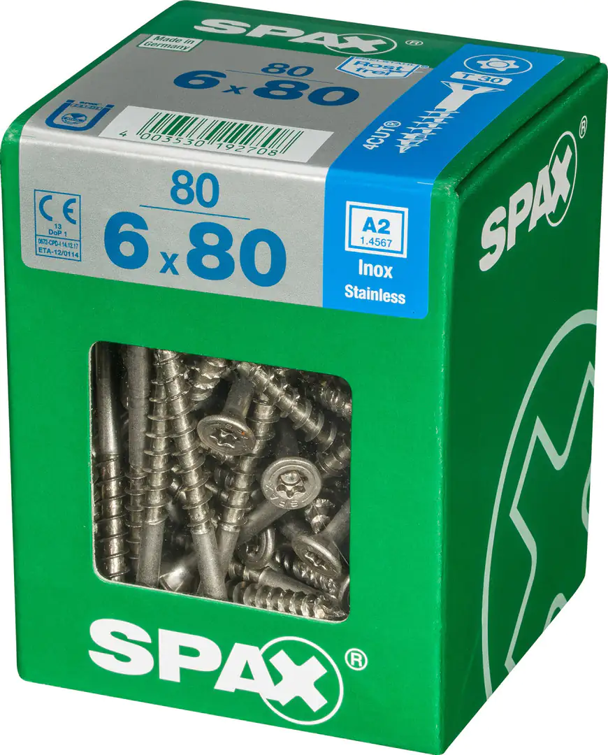 Spax Universalschrauben 6.0 x 80 mm TX 30 - 80 Stk.