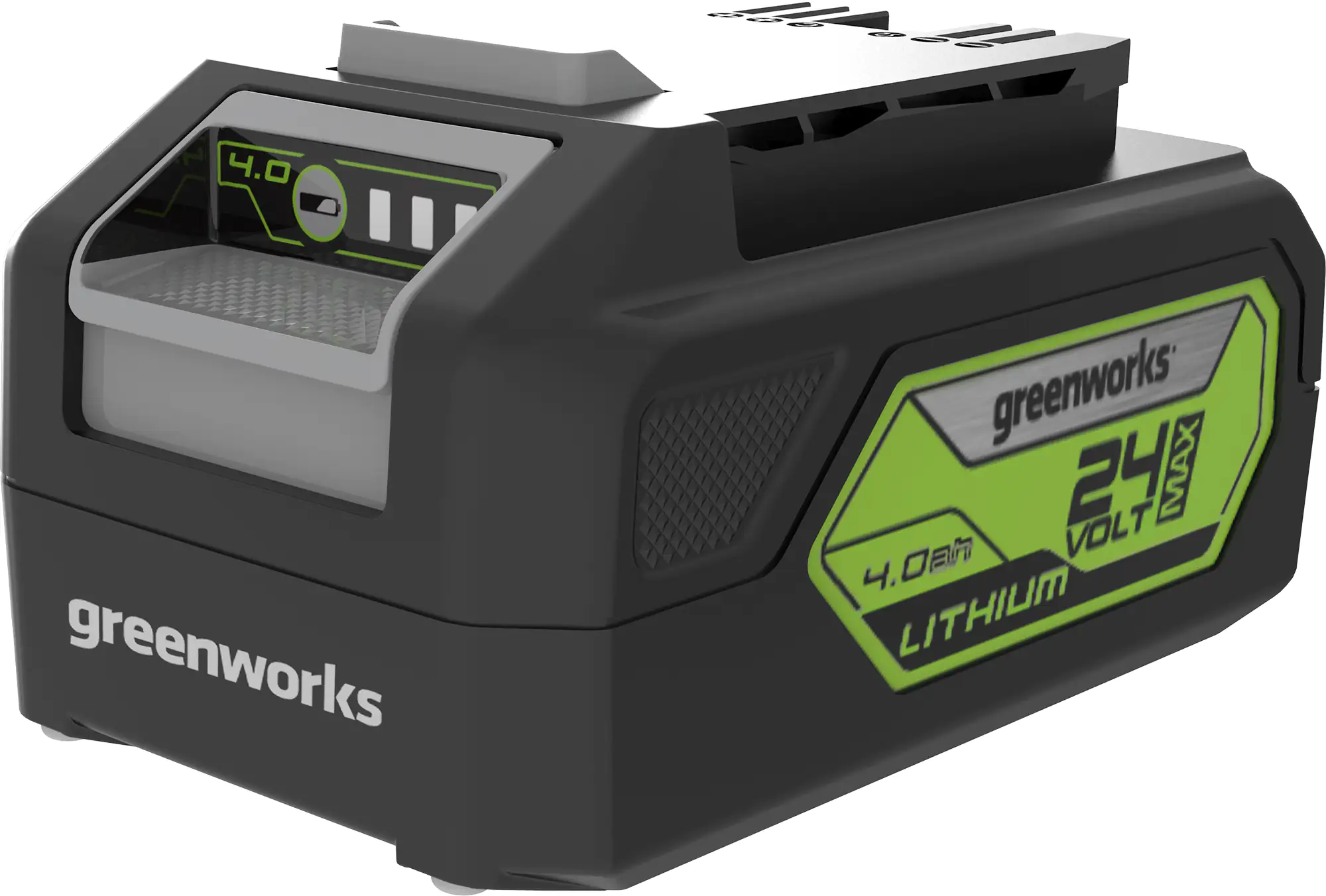 Greenworks 24 V Li-Ion Akku 4,0 Ah LED-Ladestandsanzeige