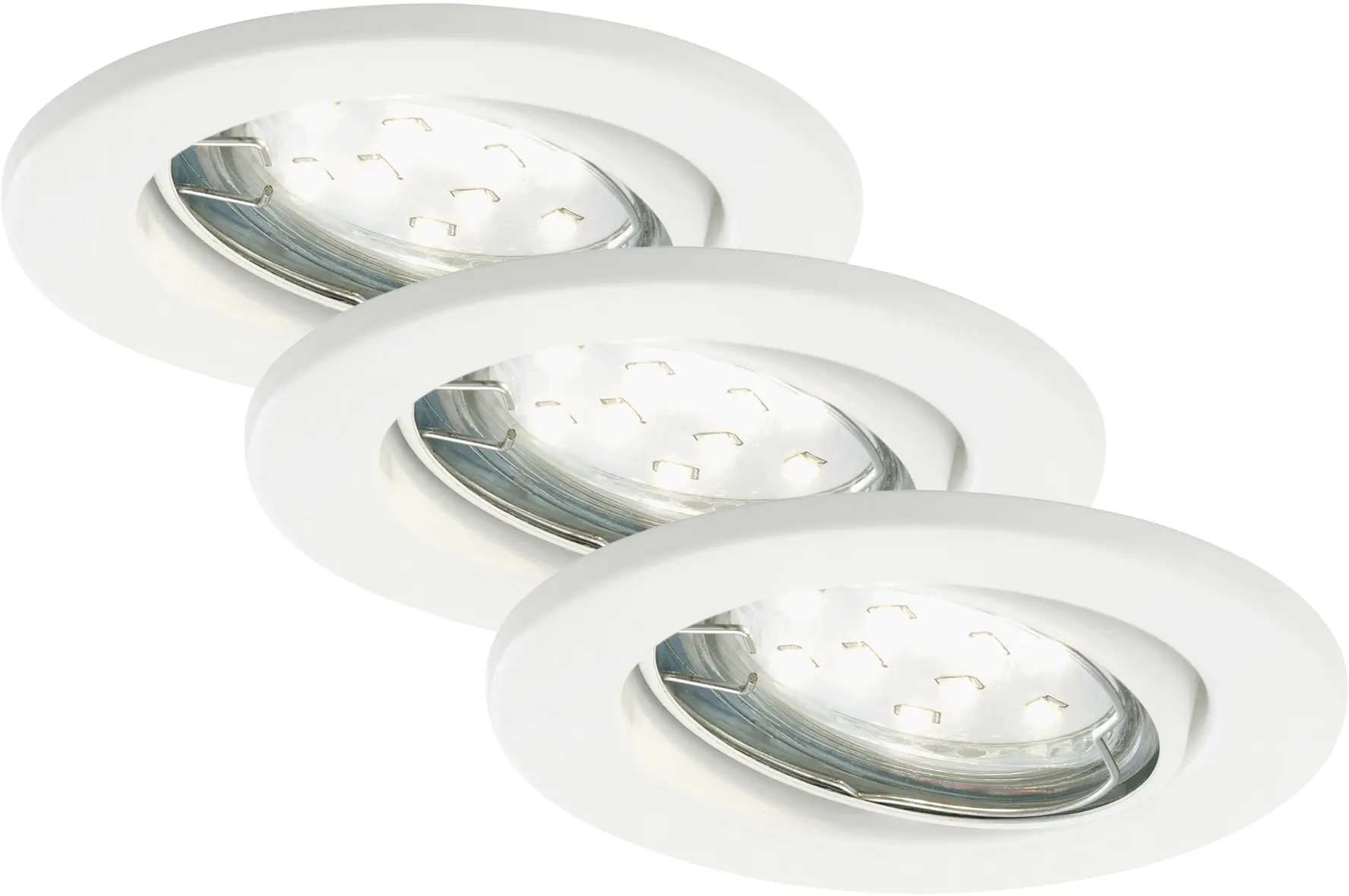 Briloner LED-Einbauleuchten GU10 Set 3 flg 3 x 3W, 250lm weiss