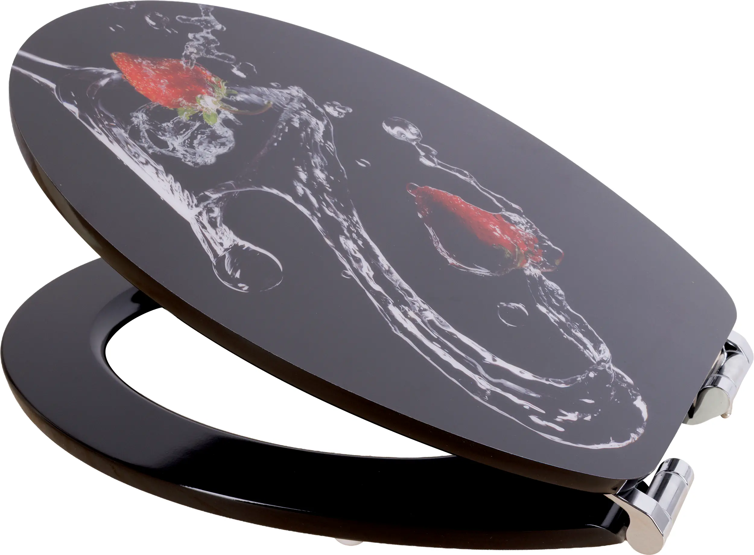 Primaster WC-Sitz mit Absenkautomatik Strawberry schwarz