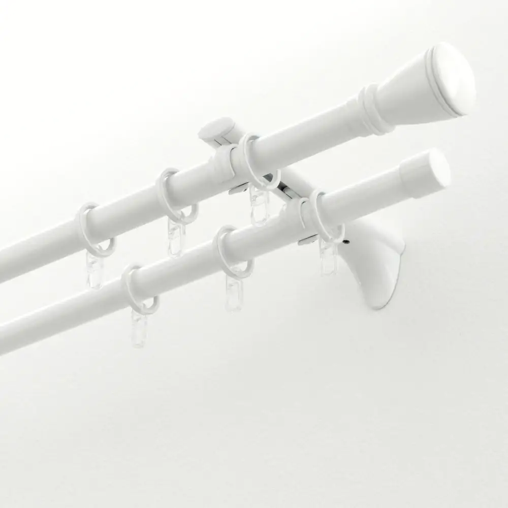 Gardinia Endkappe zu Stilprogramm Chicago, Ø 20 mm, weiß, 2-er Pack