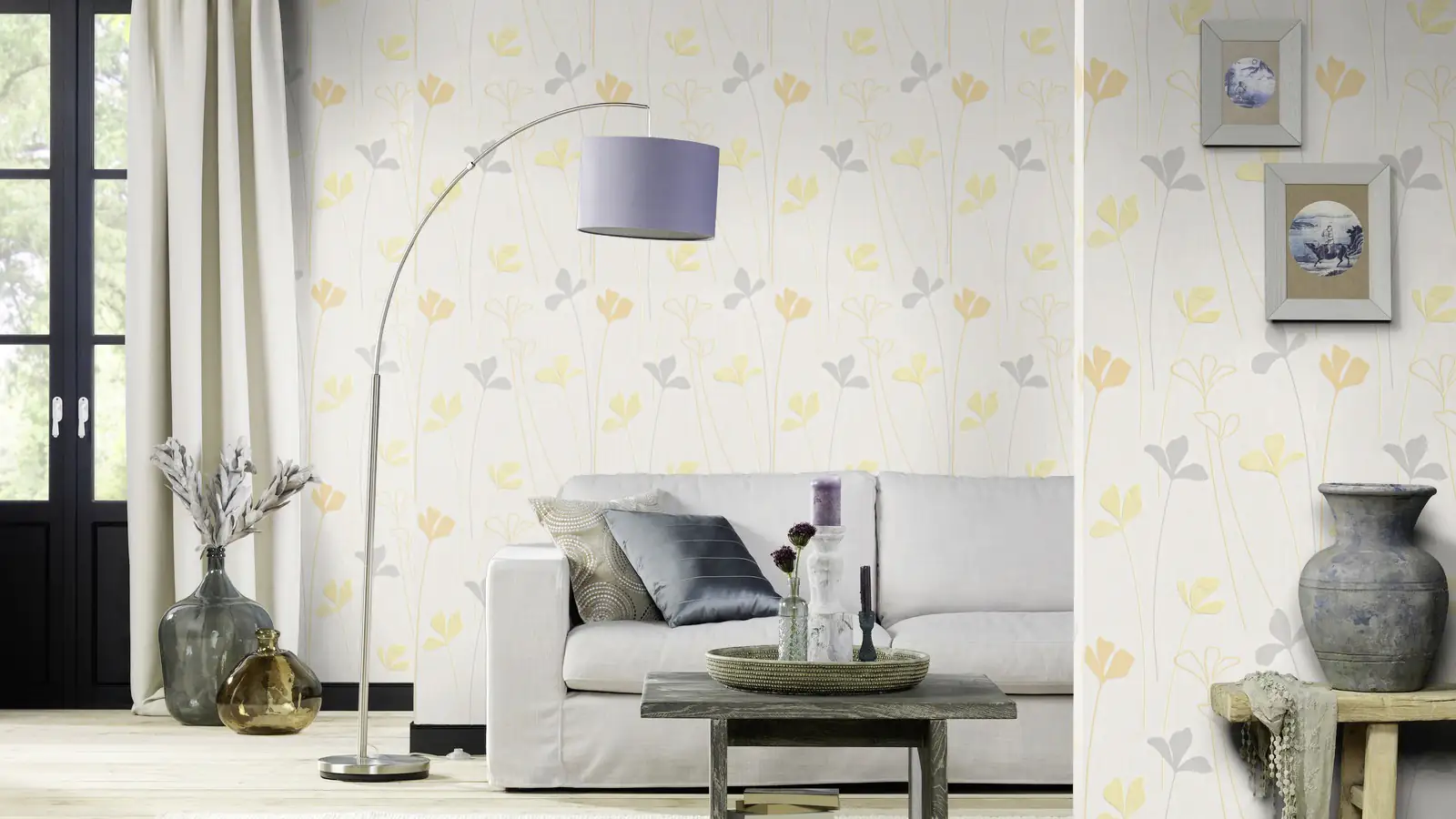 Rasch Vinyltapete 240603 Selection blumen gelb 10,05 x 0,53 m