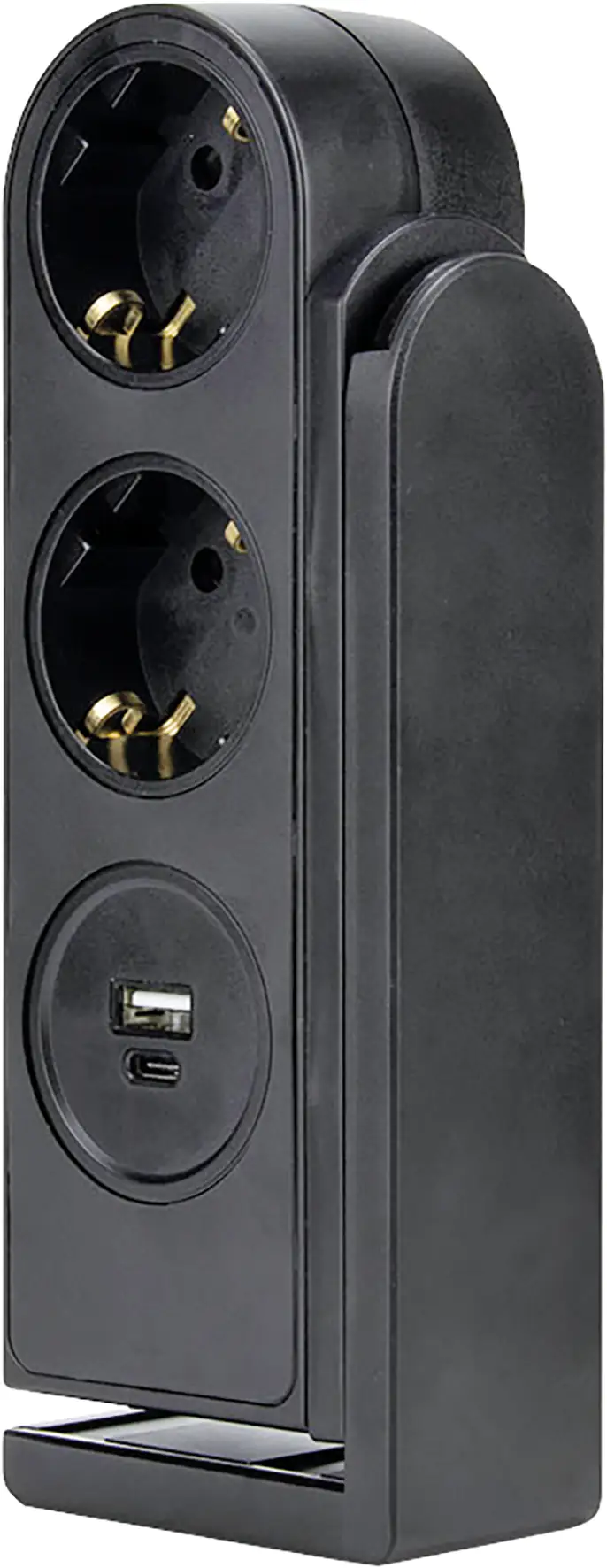 Schwaiger Tischsteckdose 2 + 2, 1,3 m 2x Haushaltsstecker (Typ F), 2x USB