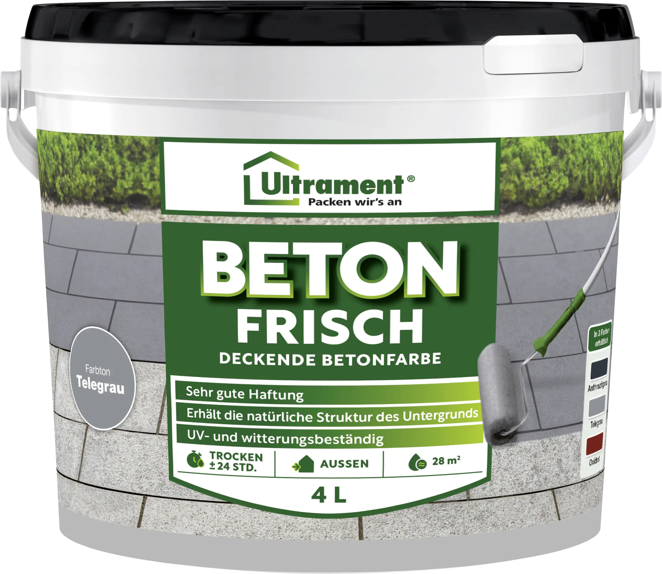 Ultrament Garagebodenbeschichtung Beton Frisch 4 L telegrau