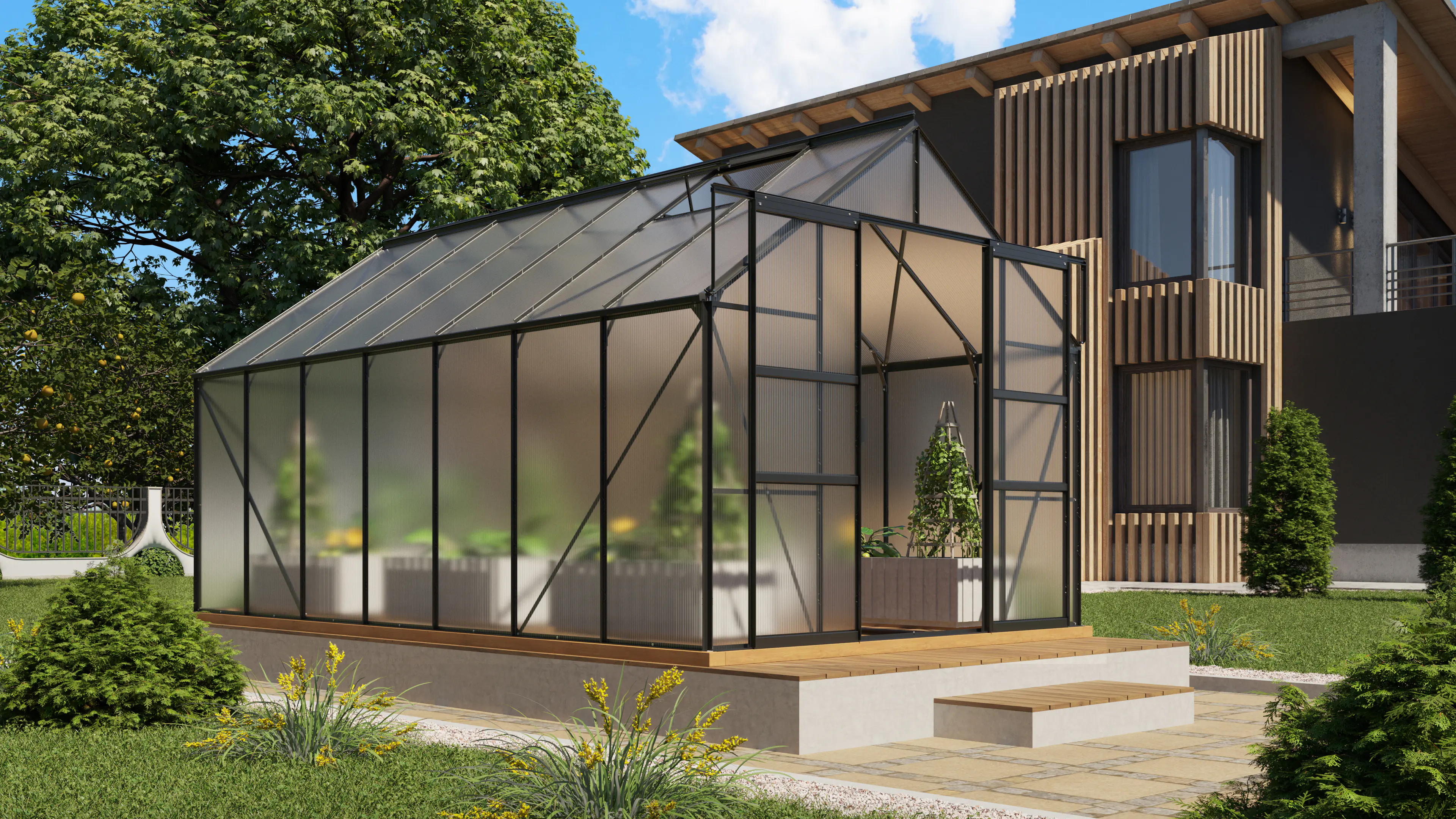 Vitavia Gewächshaus Mars 11500 445 x 257 cm 4 mm Hohlkammerplatten