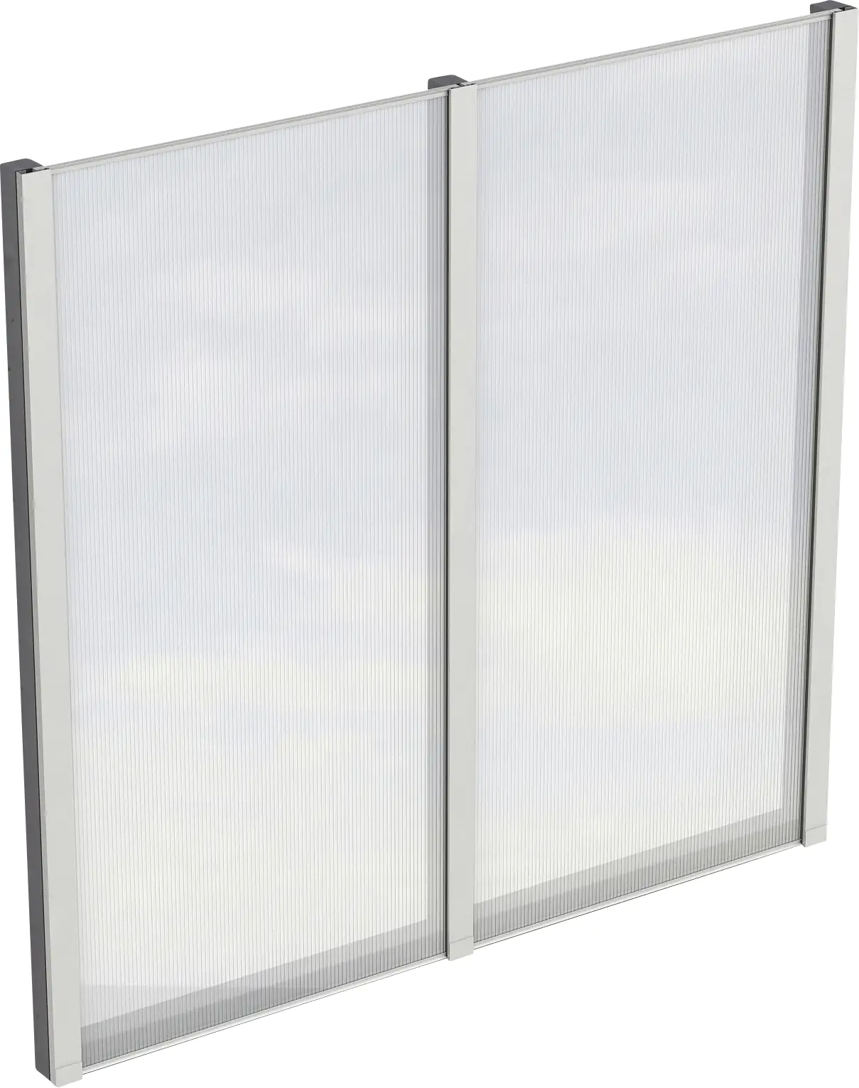 SKAN HOLZ Seitenwand m. Polycarbonatplatten 193 x 200 cm, Fichte