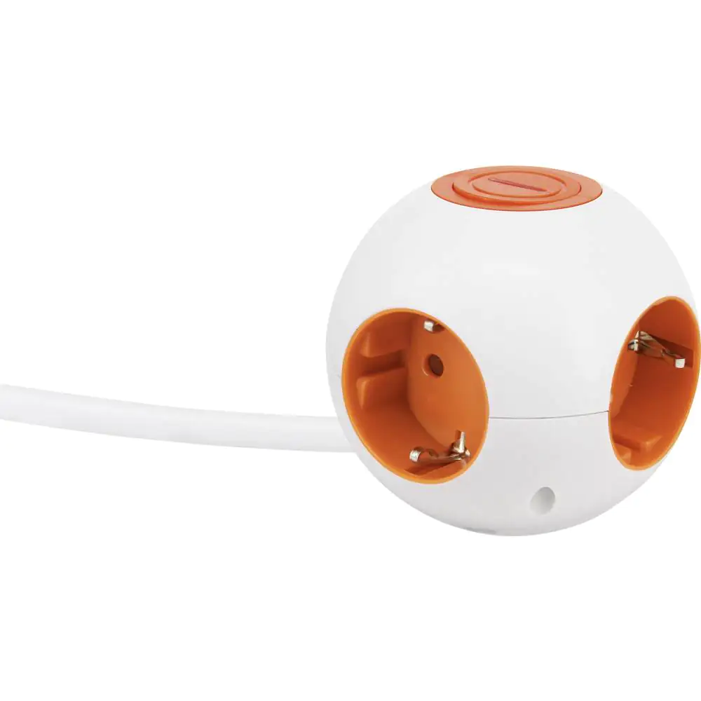 GAO Mehrfachsteckdose 4-fach 1,4 m orange, Power Globe Steckdosenwürfel GAO Mehrfachsteckdose 4-fach 1,4 m orange, Power Globe Steckdosenwürfel