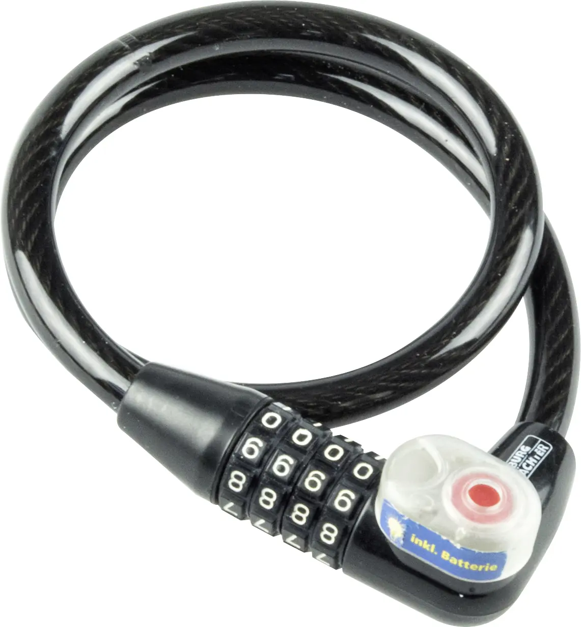 Burg Wächter Seilschloss  230 65 650mm Ø 12mm schwarz oder silber