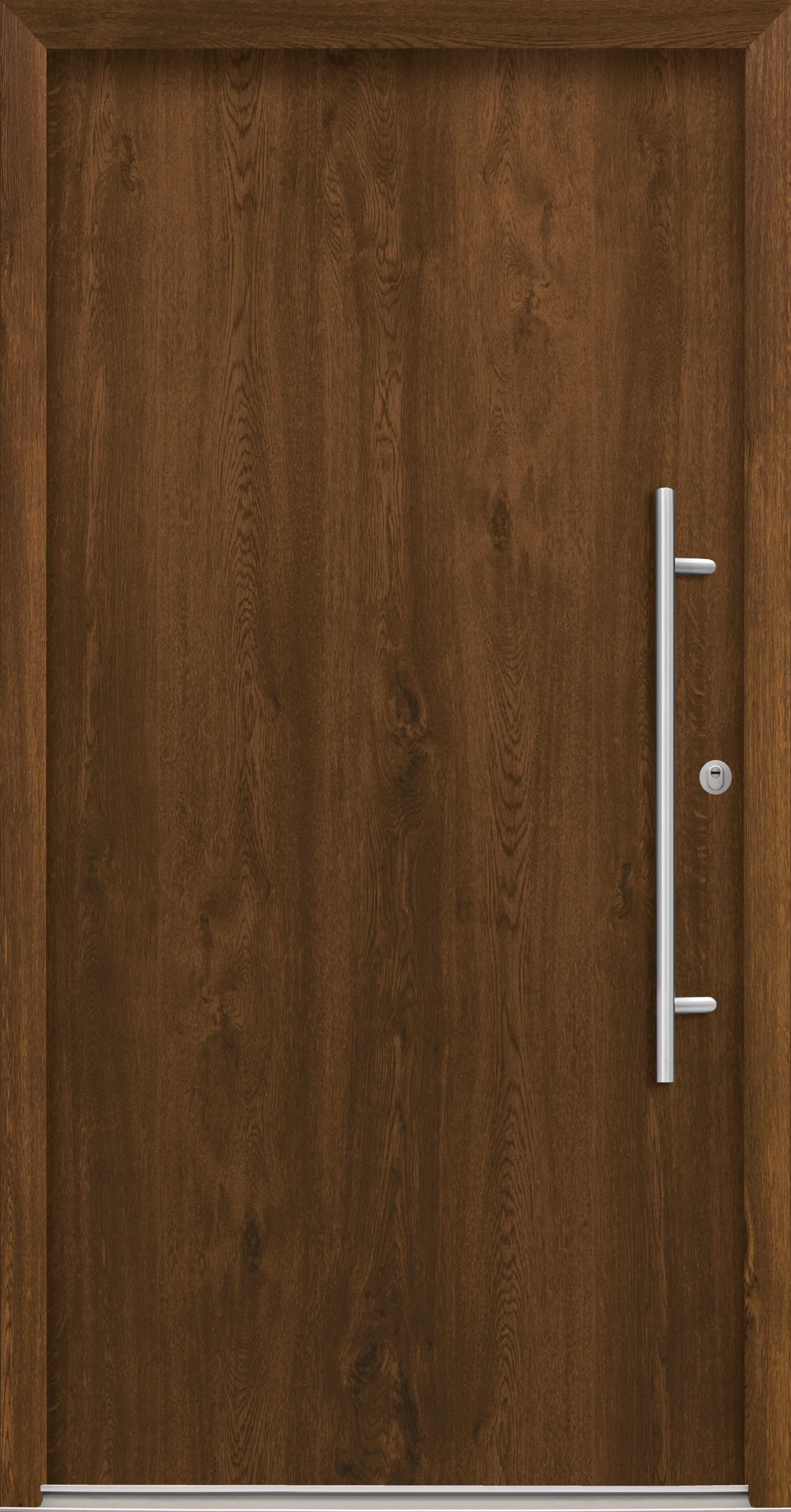 Splendoor Haustür Passivedoor Premium B05 RC2 Nussbaum DIN Rechts 100 x 210 cm