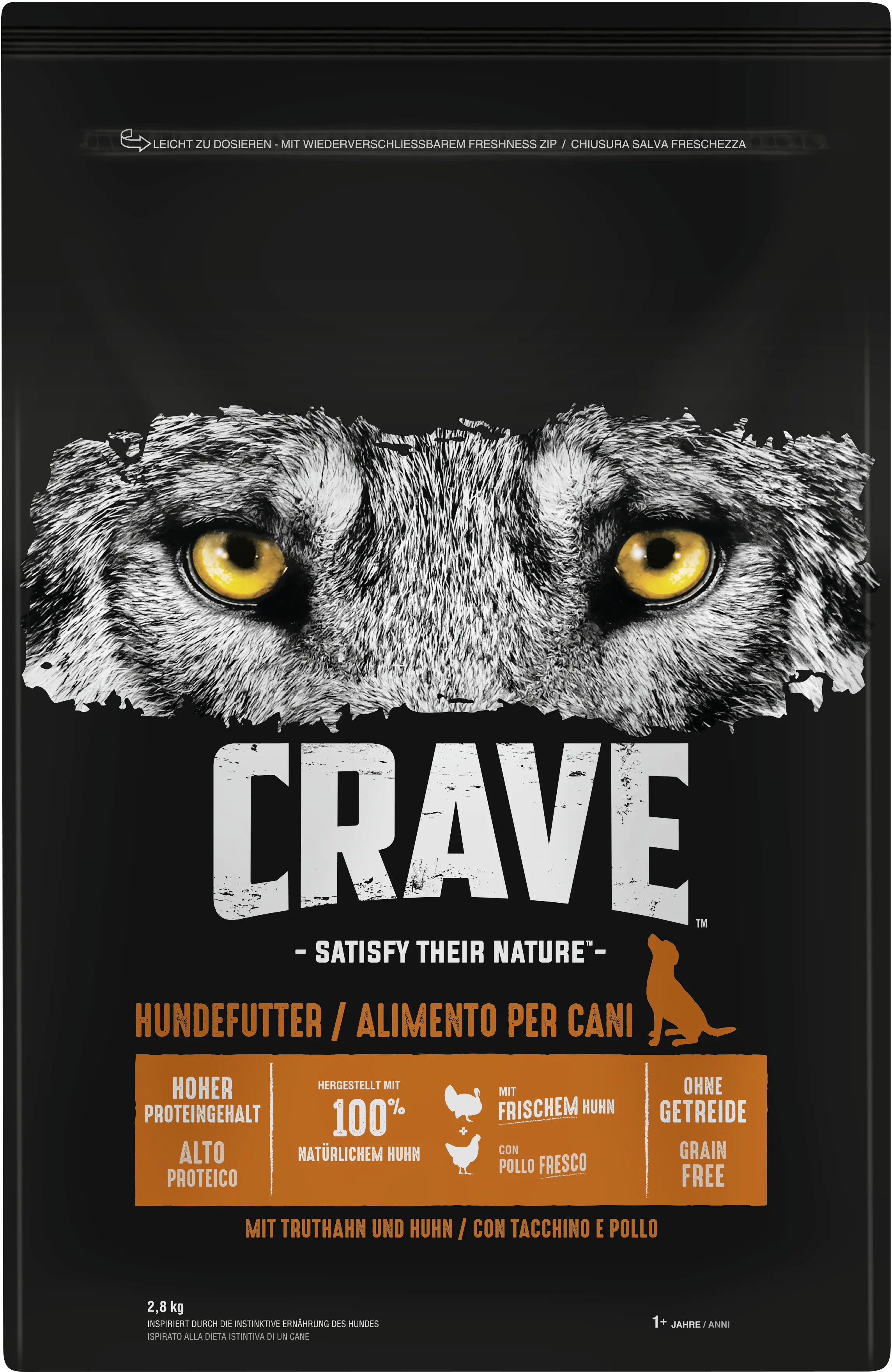 Crave Adult mit Truthahn und Huhn Hundefutter 2,8 kg