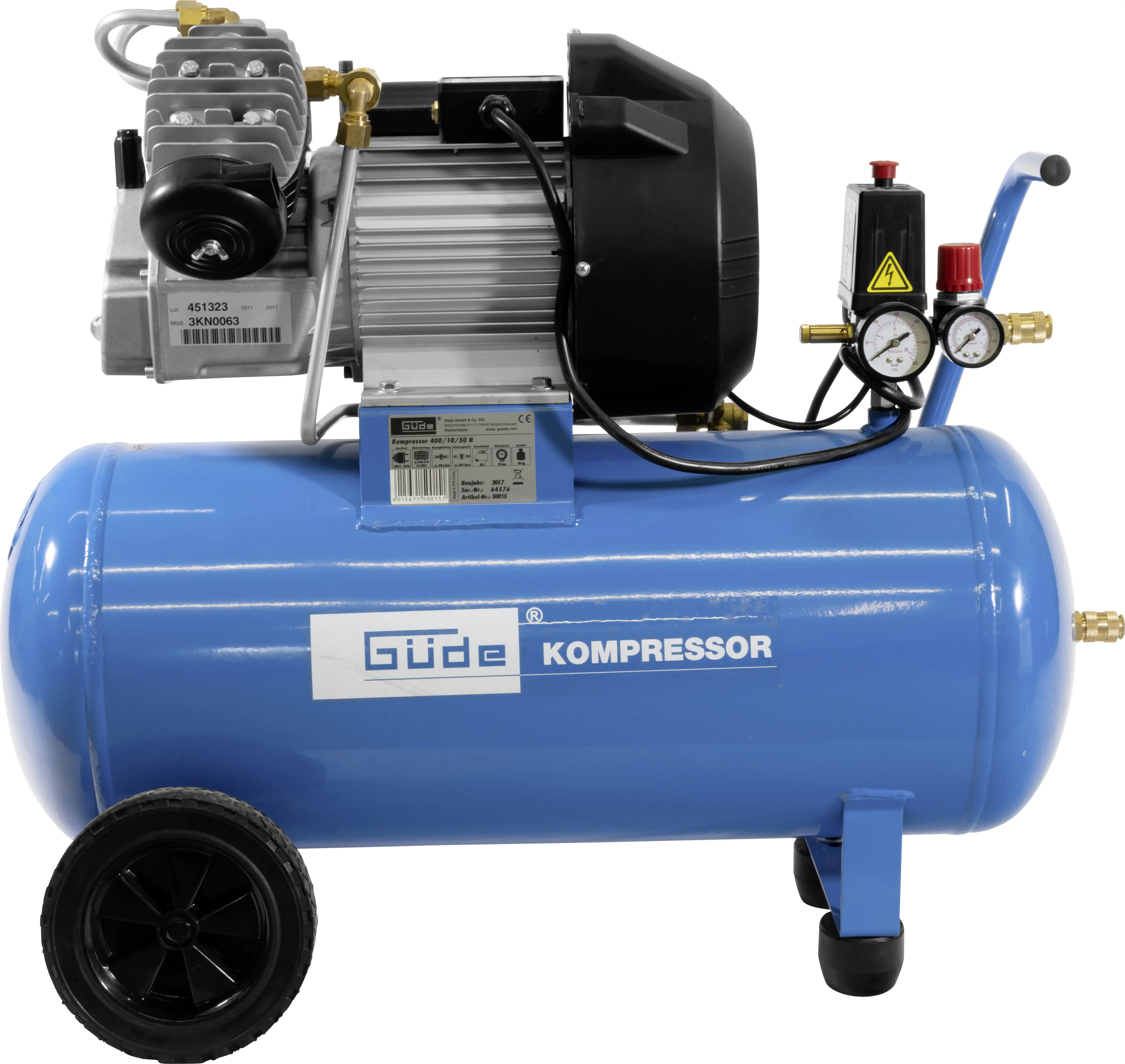 Güde Kompressor Set 400/10/50 DG10 bar 50 l 395 l/min 2,2 kW Güde Kompressor Set 400/10/50 DG10 bar 50 l 395 l/min 2,2 kW