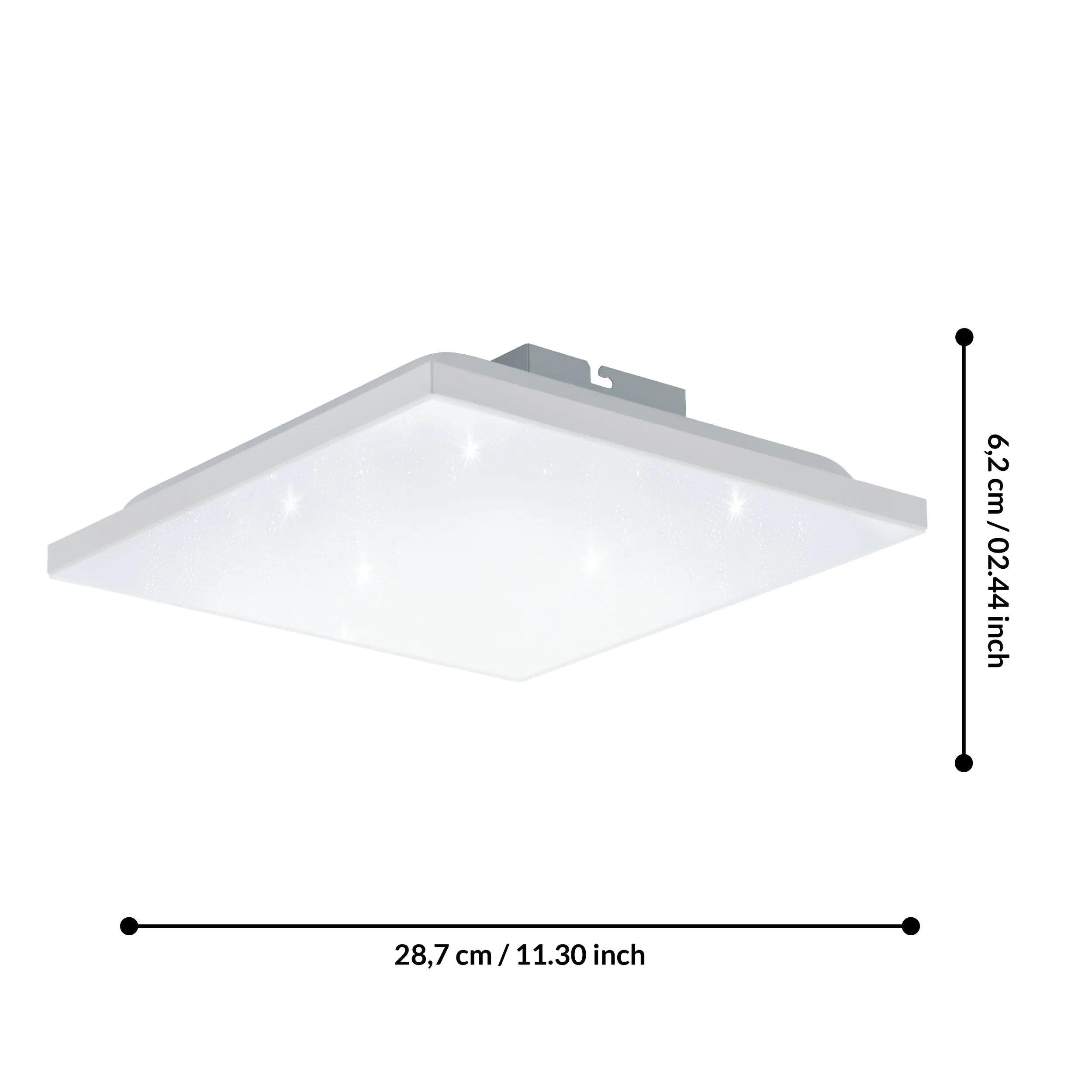 Eglo LED Deckenleuchte Calemar-S weiß 28,7 x 28,7 cm mit Kristalleffekt Eglo LED Deckenleuchte Calemar-S weiß 28,7 x 28,7 cm mit Kristalleffekt