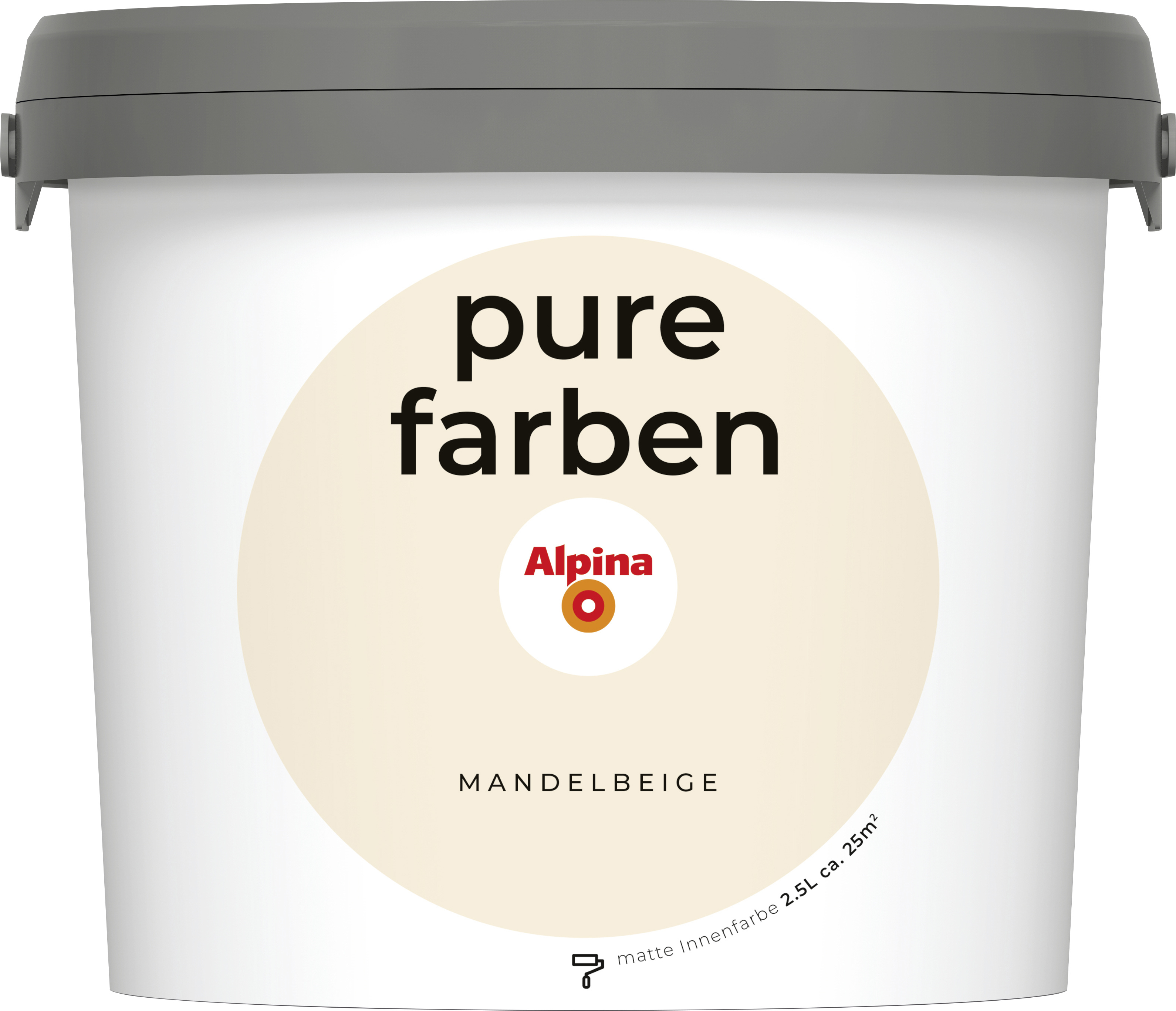 Alpina Pure Farben Wandfarbe mandelbeige 2,5 L