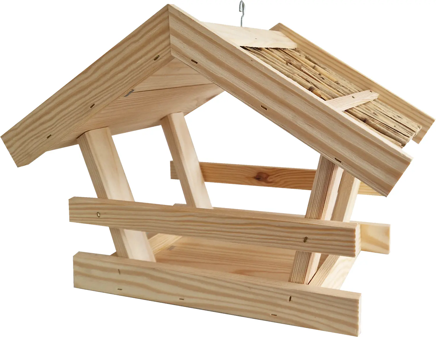 Vogelhaus mit Strohdach 26 x 23 x 25 cm