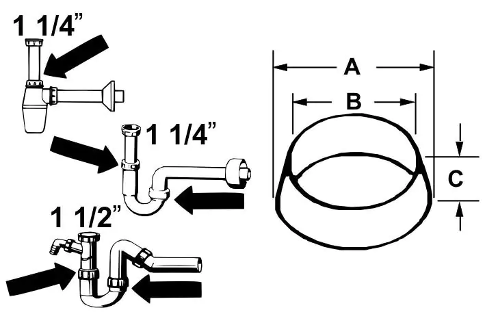 Cornat Keildichtung für Siphon 1 1/4''