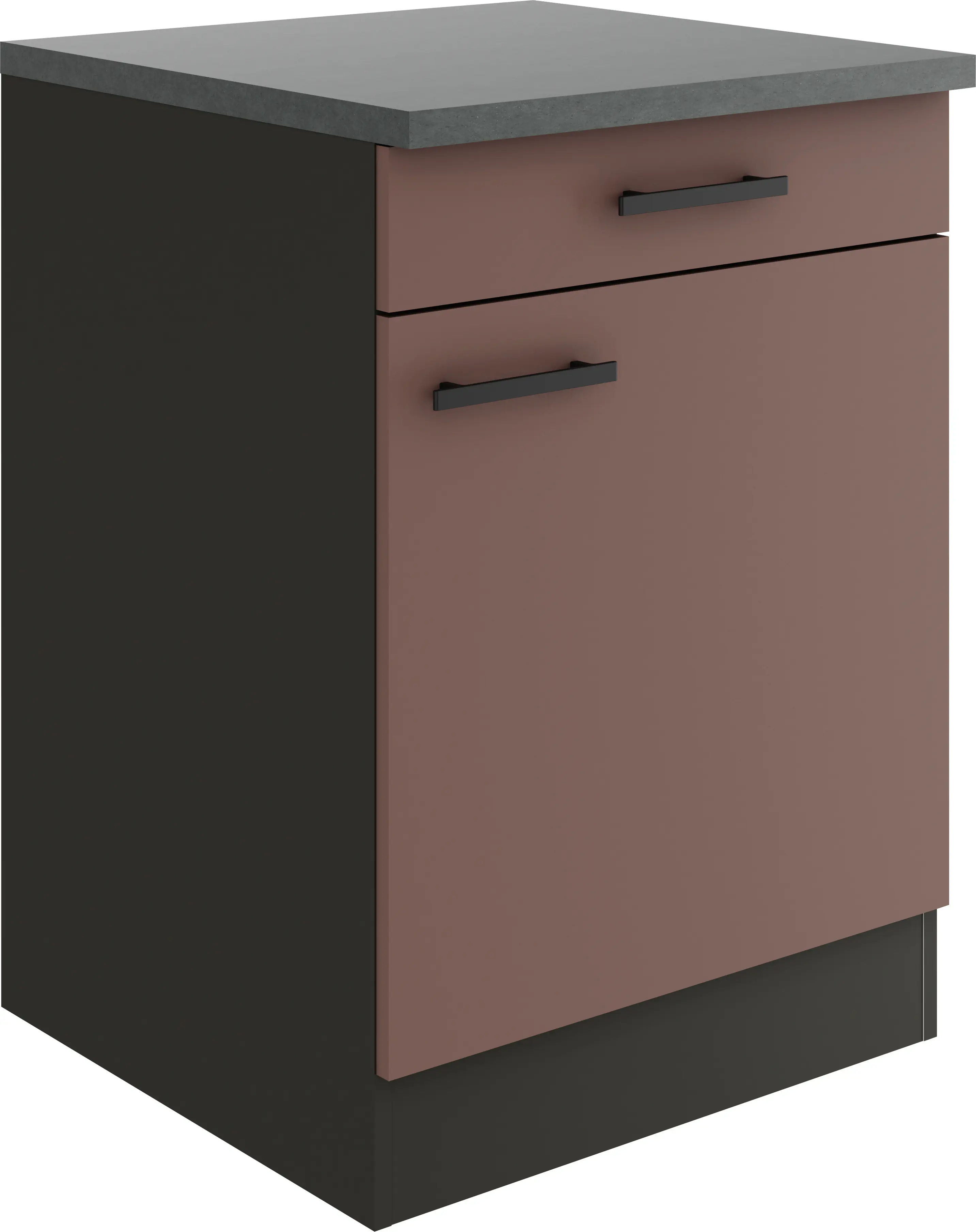 Optifit Unterschrank Nizza 407 rostrot/anthrazit matt 60 cm 