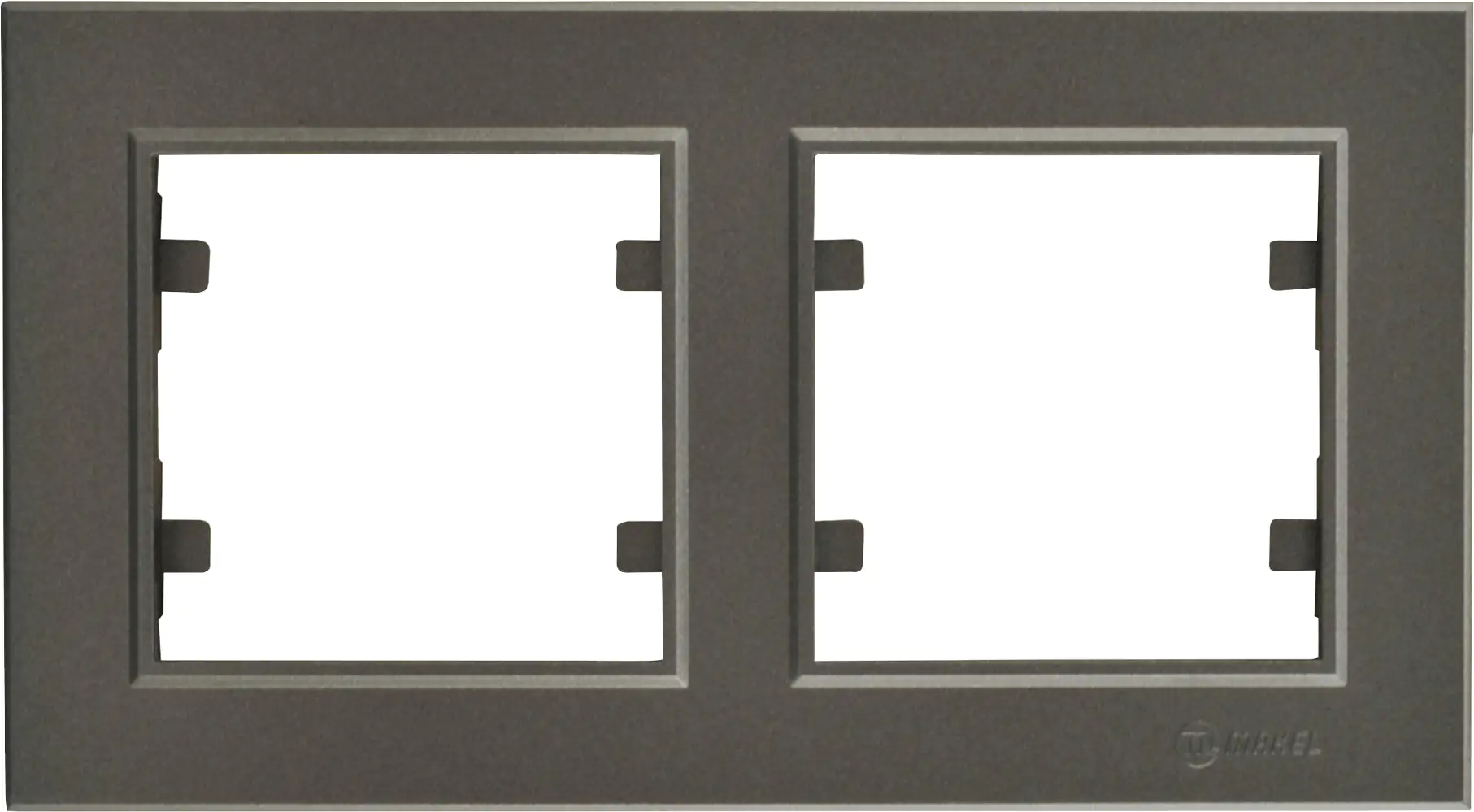 Unitec Abdeckrahmen 2-fach, waagerecht anthrazit, Serie Karea Unitec Abdeckrahmen 2-fach, waagerecht anthrazit, Serie Karea