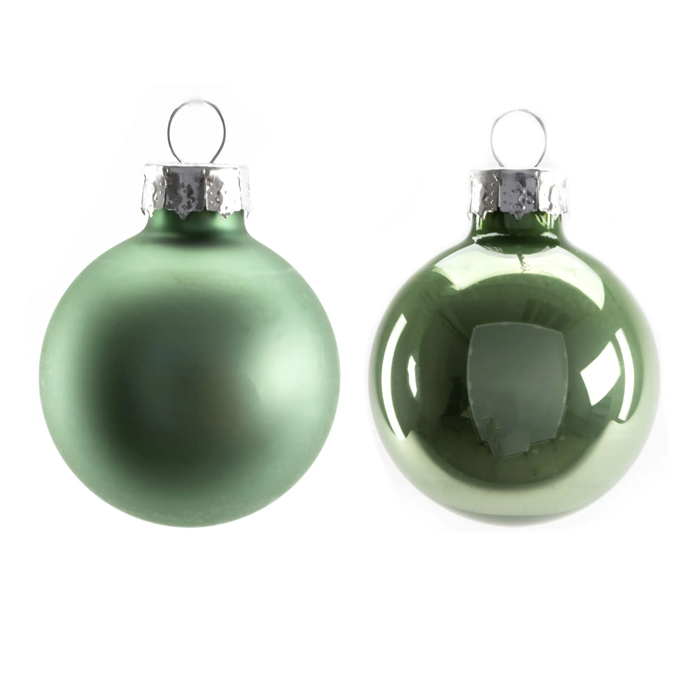 TrendLine Weihnachtskugeln aus Glas Ø 3,5 cm salbeigrün 16 Stück
