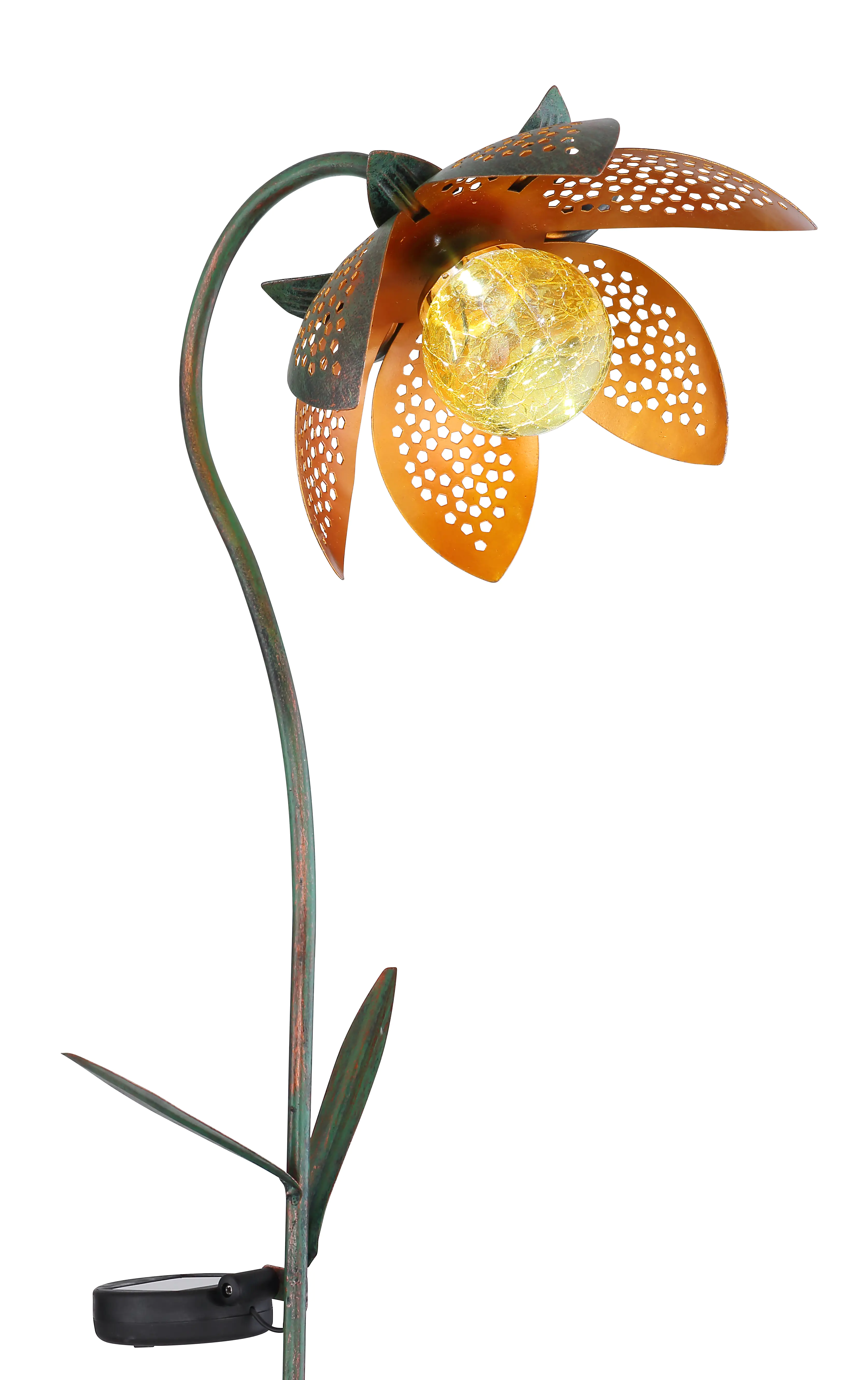 Globo Solarleuchte amber gold grün