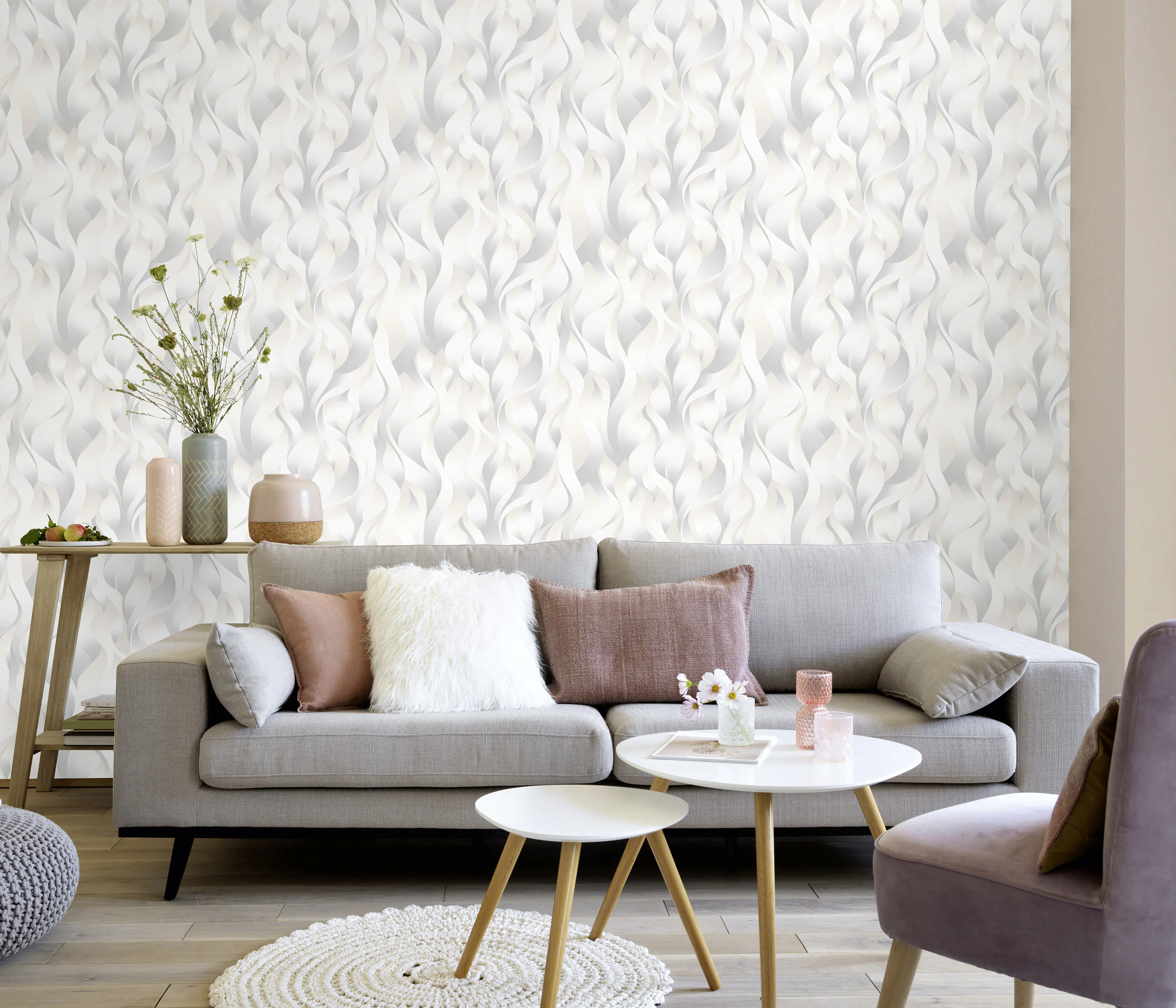 Erismann Vliestapete 10204-14 ELLE Decoration 2 Welle creme 10,05 x 0,53 m