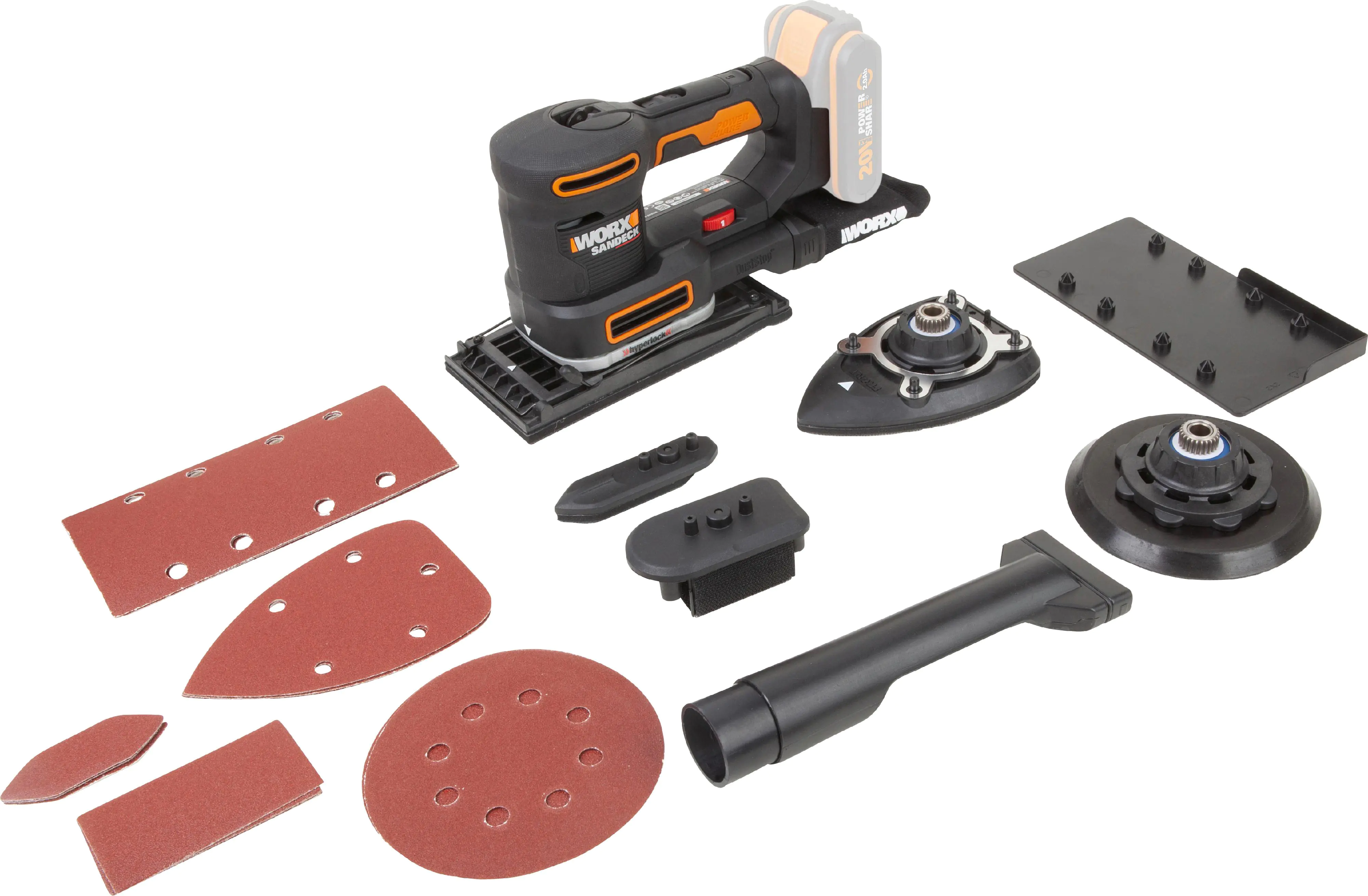 Worx Akku-Multifunktionschleifer WX820.9 20 V ohne Akku & Ladegerät Worx Akku-Multifunktionschleifer WX820.9 20 V ohne Akku & Ladegerät