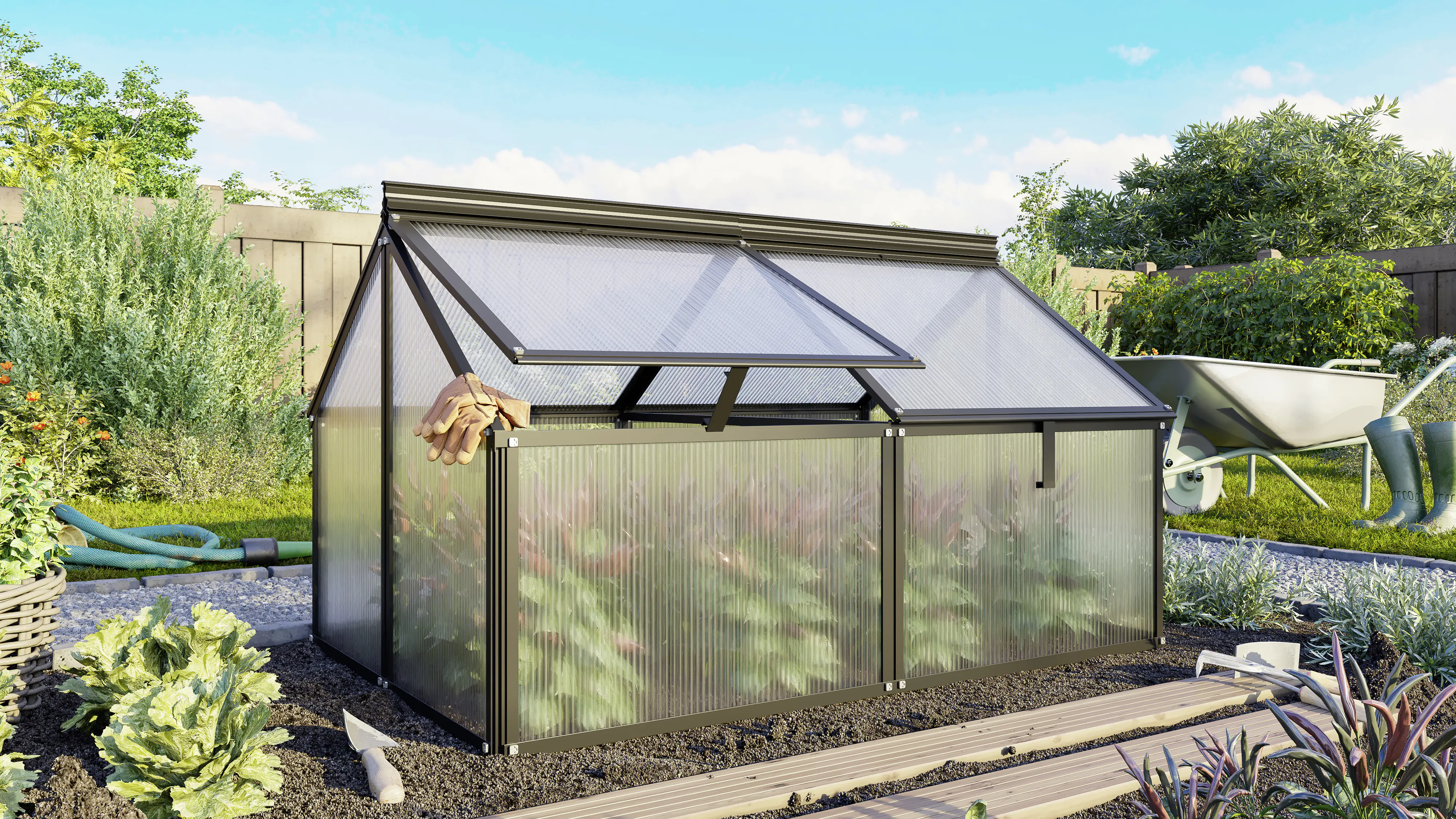 Vitavia Frühbeet Gaia Jumbo HKP 119 x 83 x 72 cm schwarz