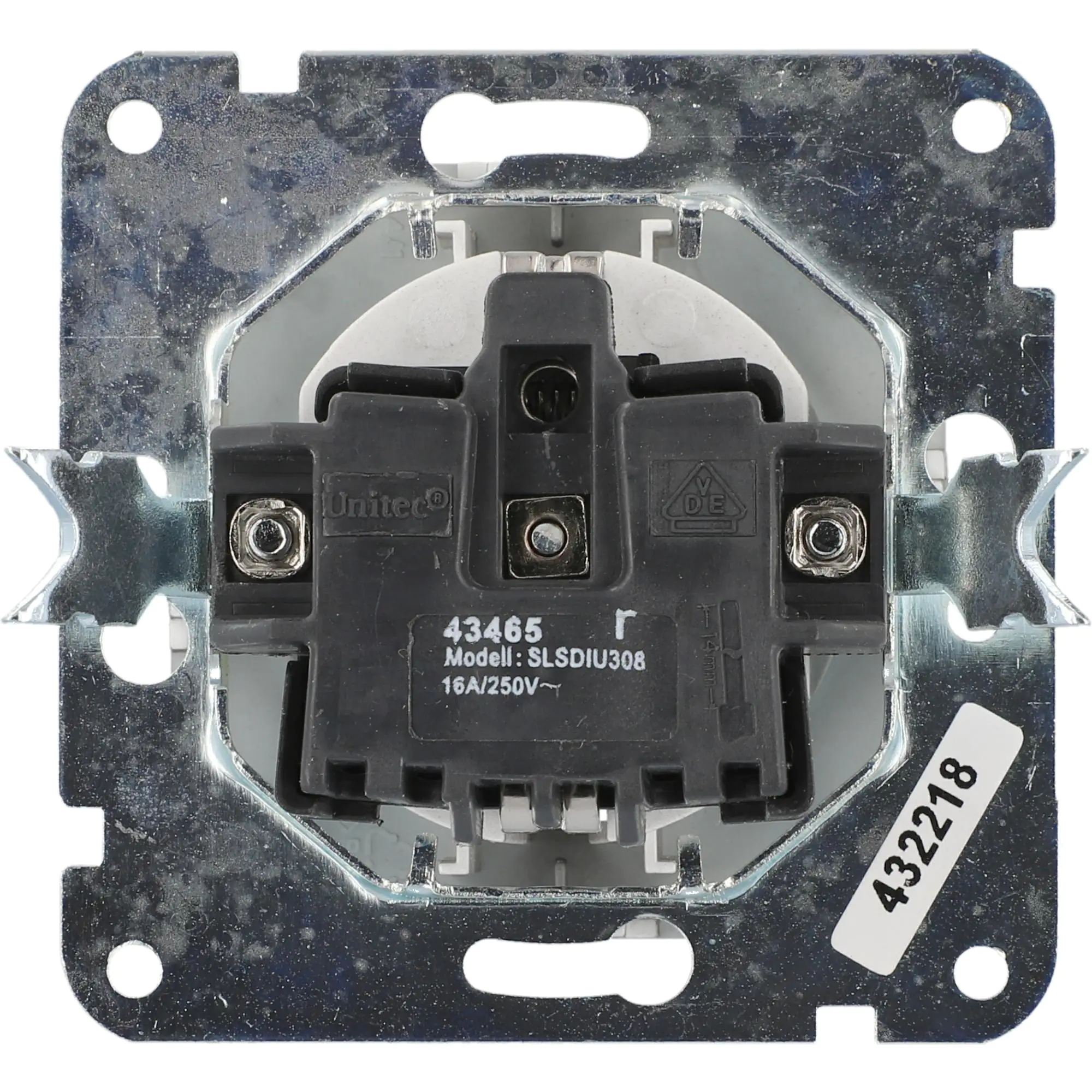 Unitec Steckdose Monaco mit Berührschutz platin