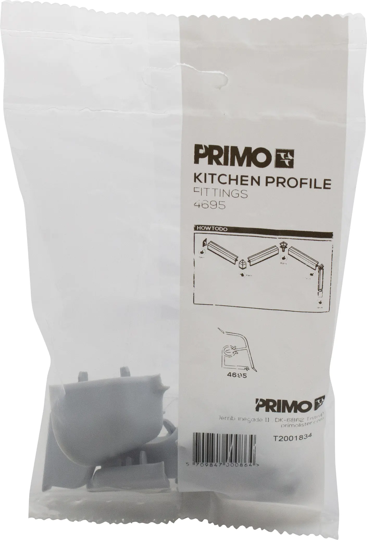 Primo Eck- und Endstücke  für Küchenwandprofil 4695 alu 